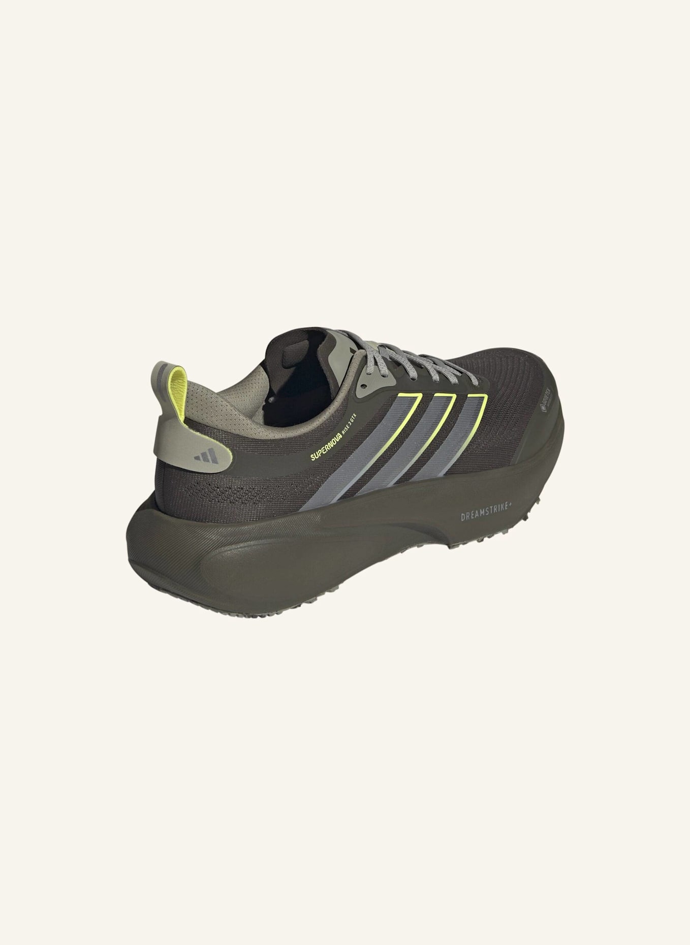 adidas SUPERNOVA RISE 3 GTX LAUFSCHUH: GRÜN/ GRAU