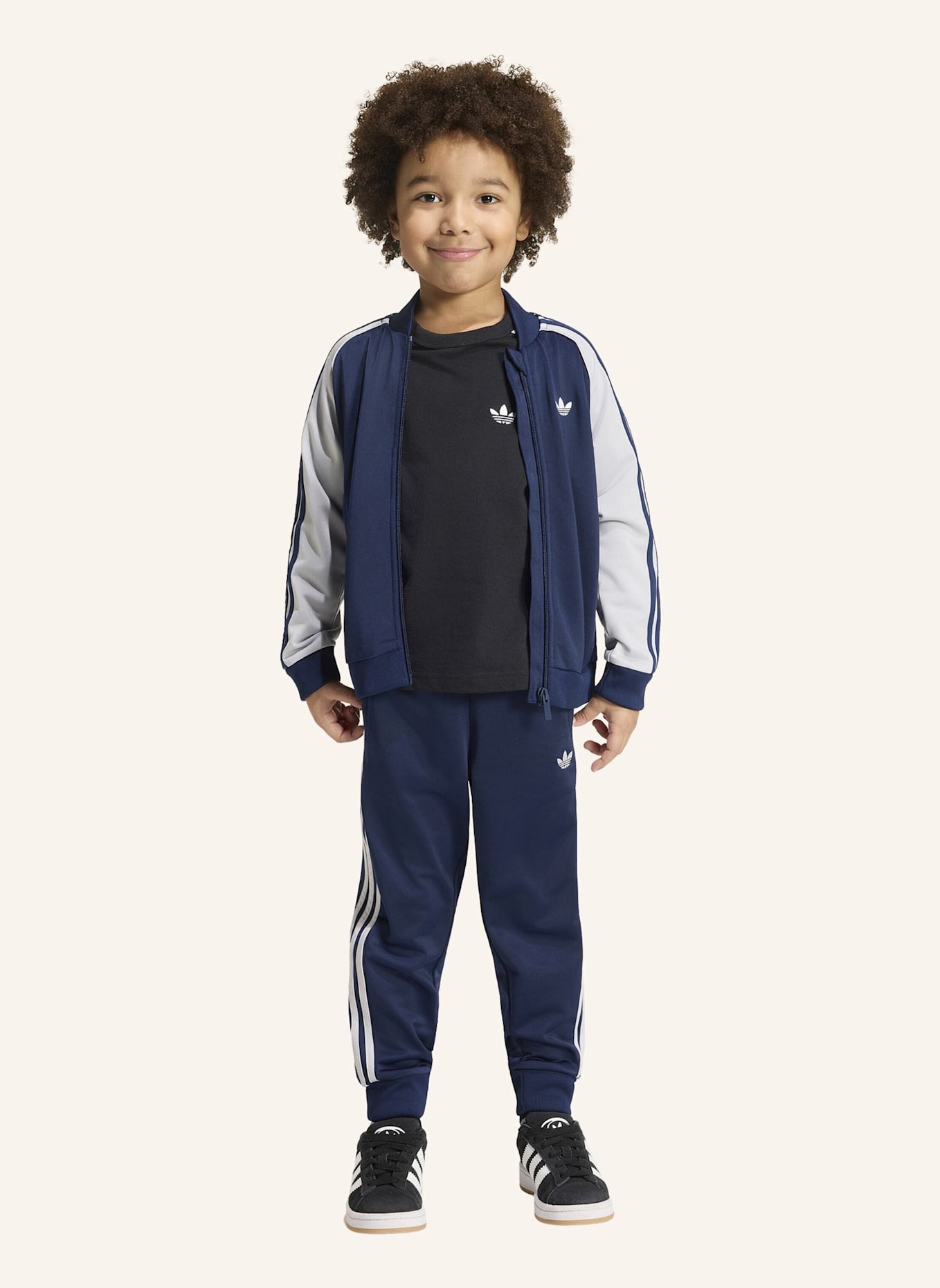 adidas Originals SST TRAININGSANZUG: BLAU/ GRAU