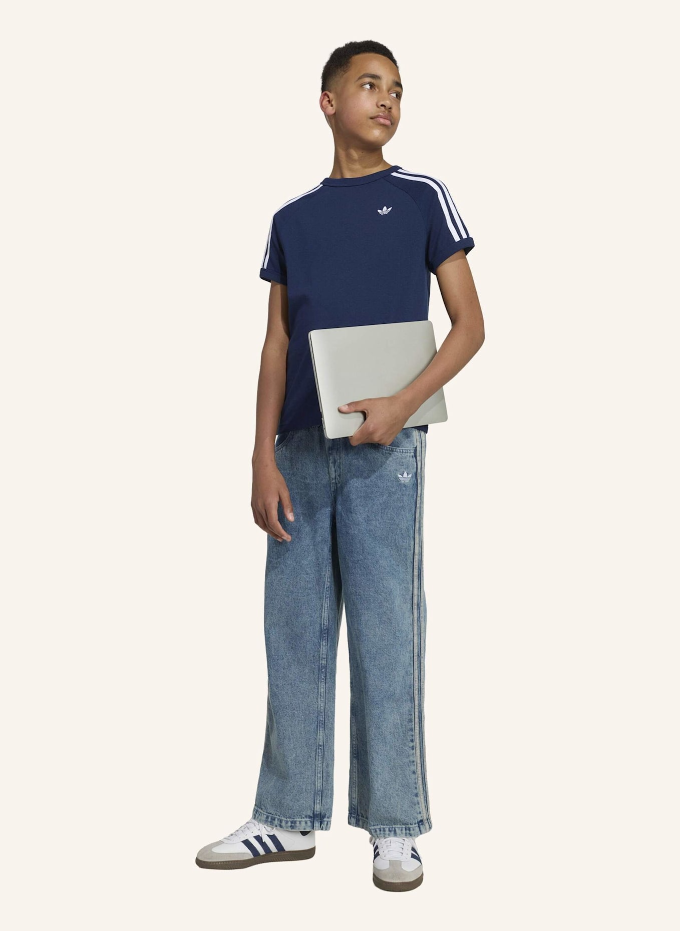adidas Originals T-Shirt 3-STREIFEN: BLAU