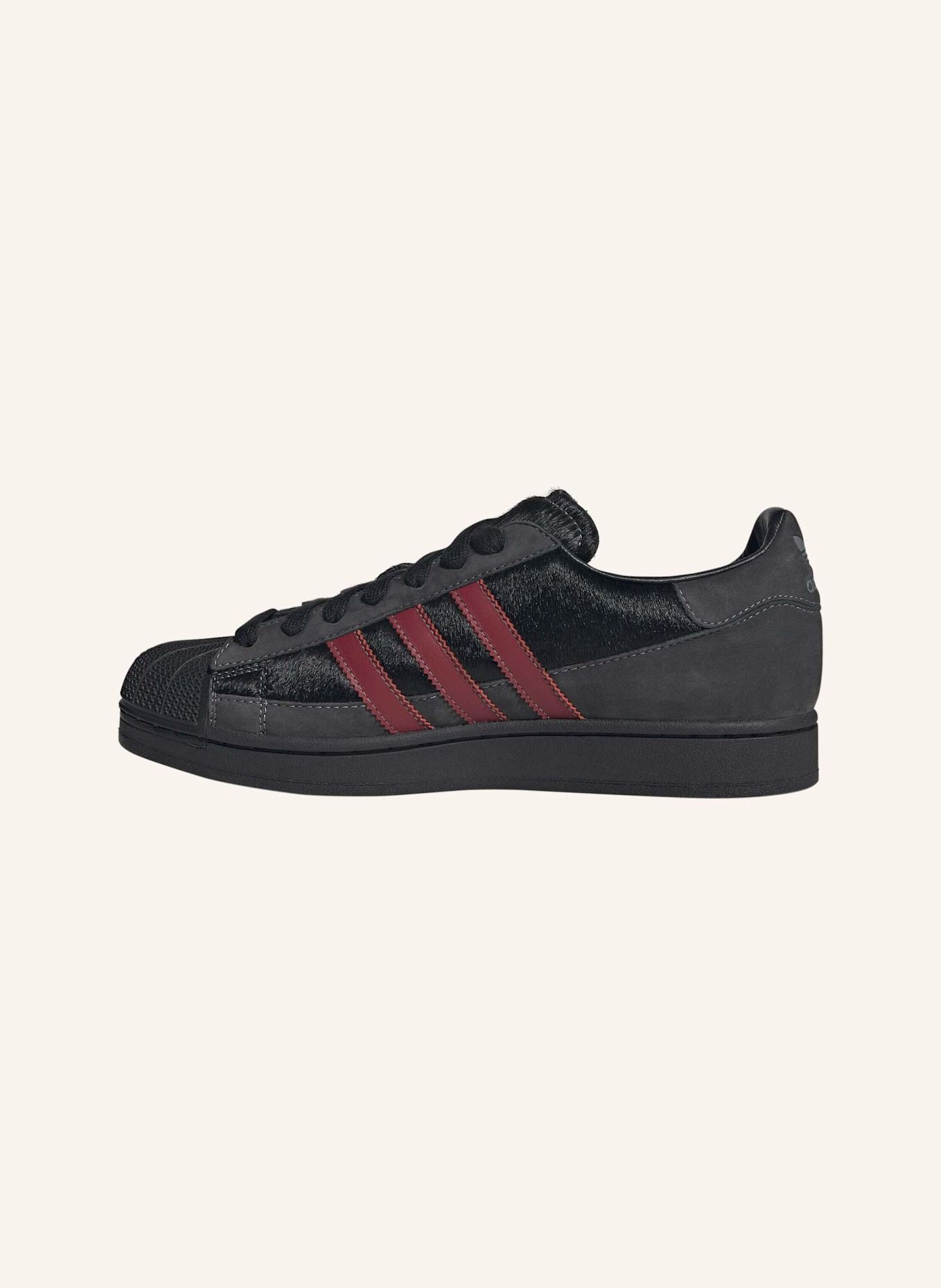 adidas Originals SUPERSTAR II MG SCHUH: SCHWARZ/ ROT/ GRAU