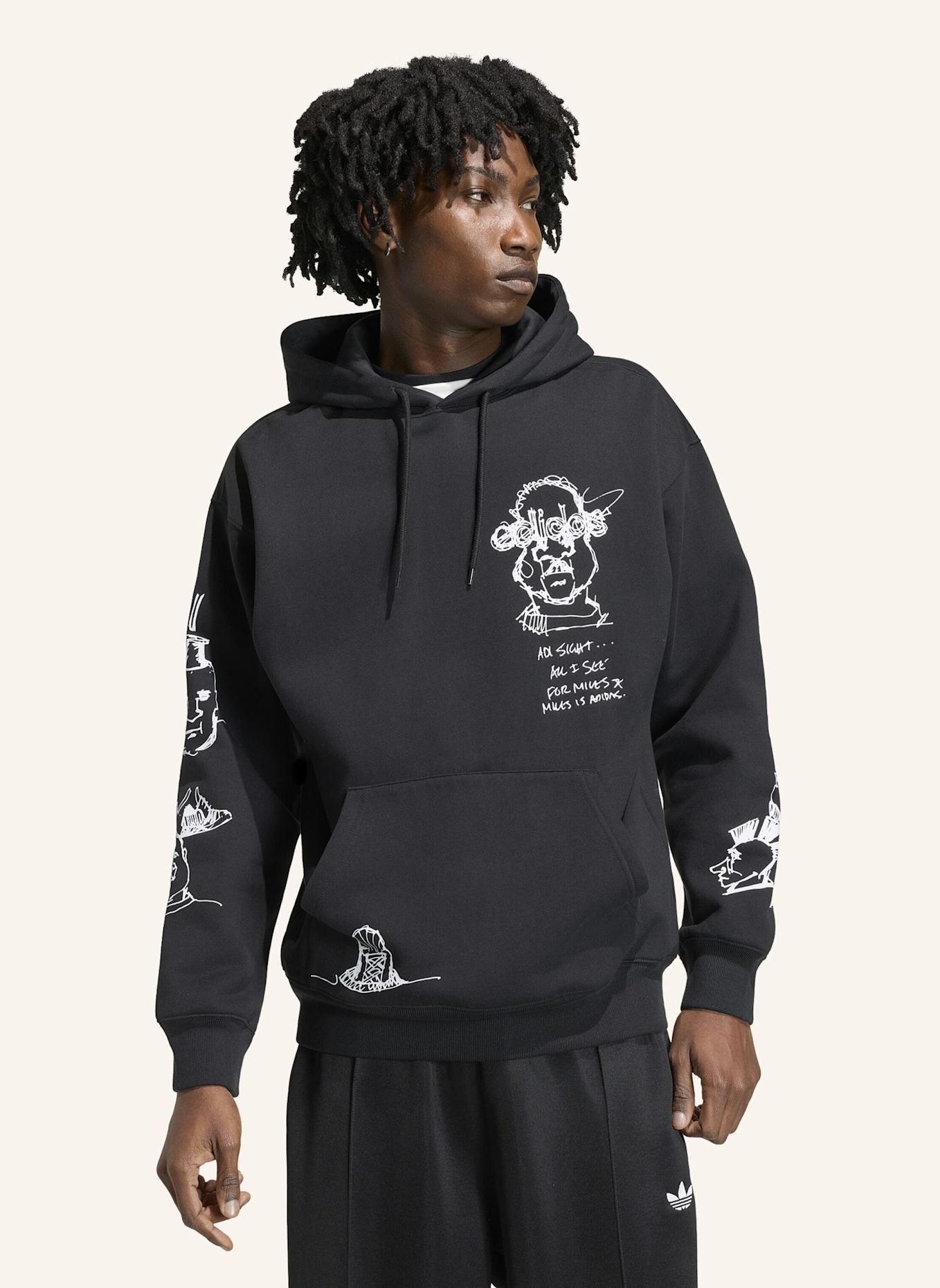 adidas Originals PETER MOORE HOODIE-SWEATSHIRT: SCHWARZ