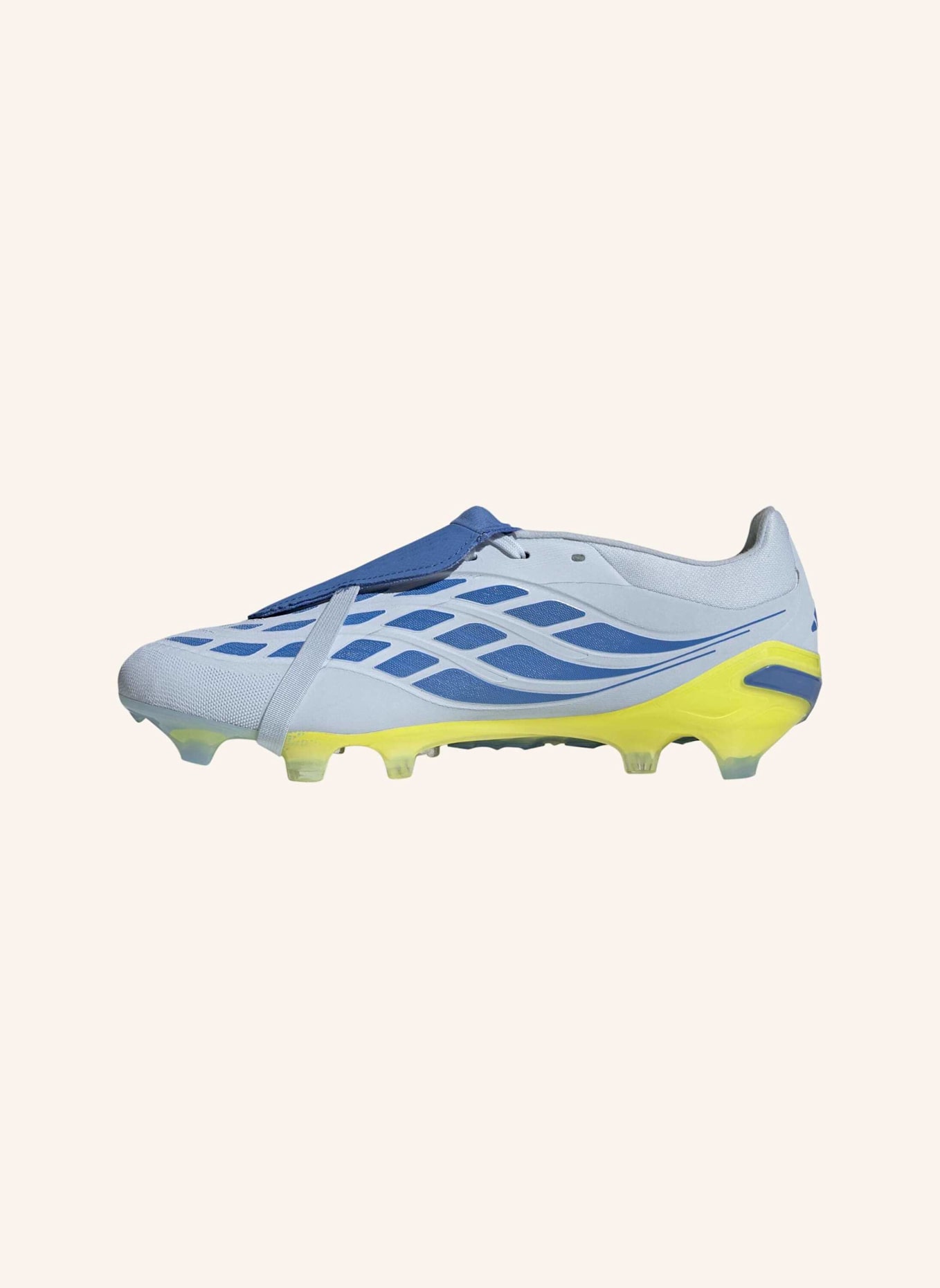 adidas PREDATOR PRO FOLD-OVER TONGUE FIRM GROUND FUSSBALLSCHUH: BLAU/ GELB