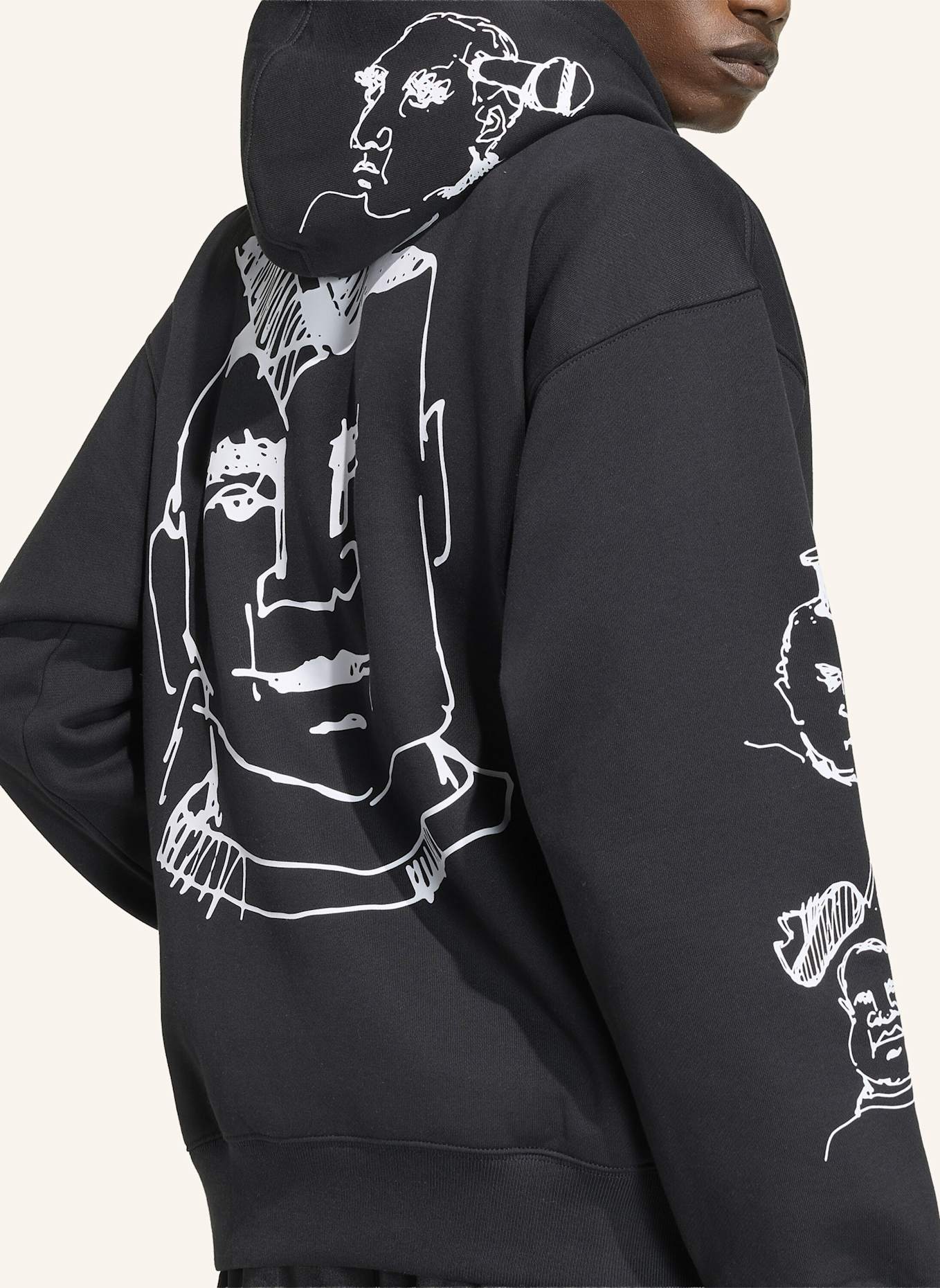 adidas Originals PETER MOORE HOODIE-SWEATSHIRT: SCHWARZ