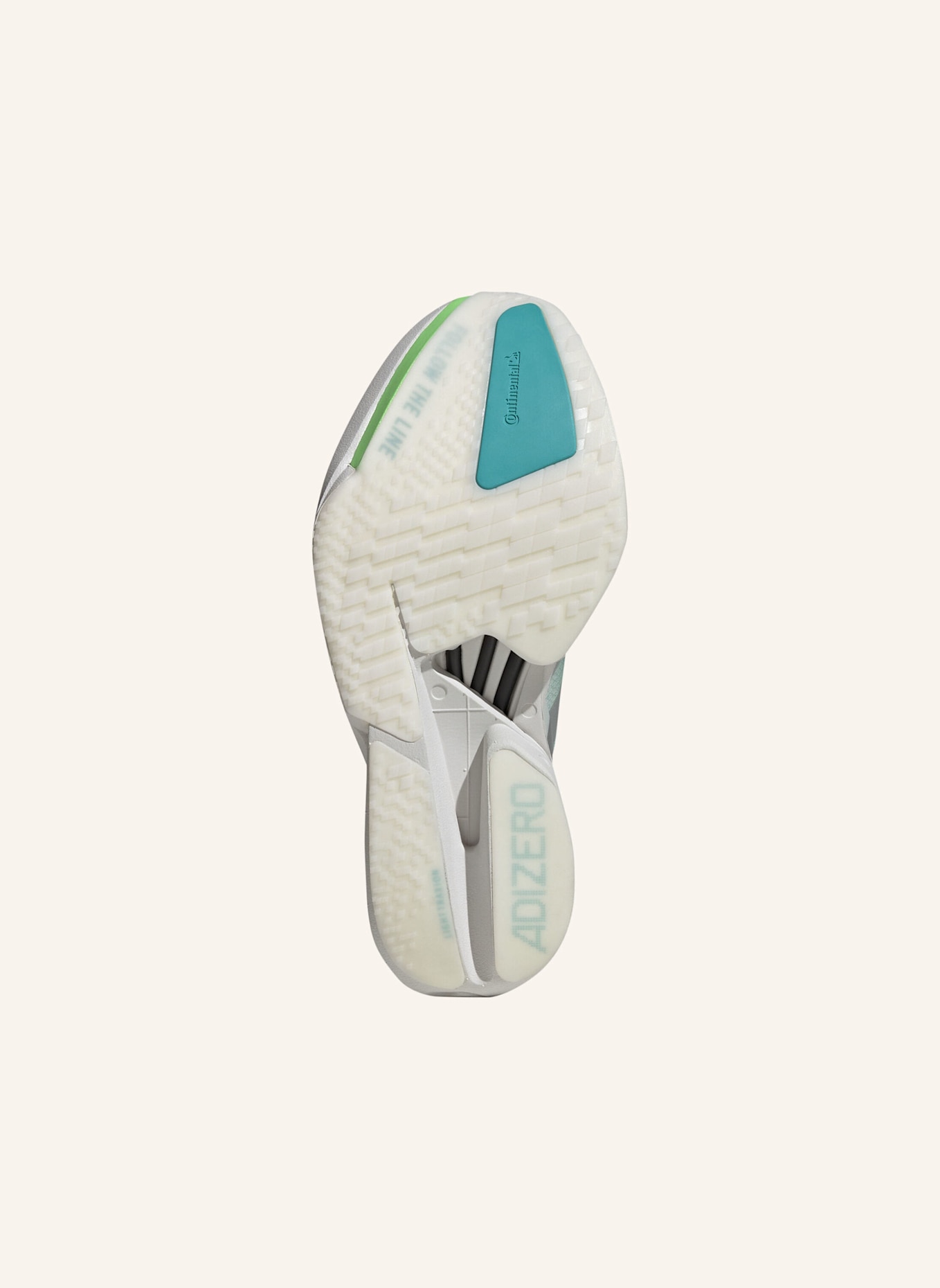 adidas ADIZERO ADIOS PRO 4 SCHUH: GRÜN/ SILBER/ GRAU