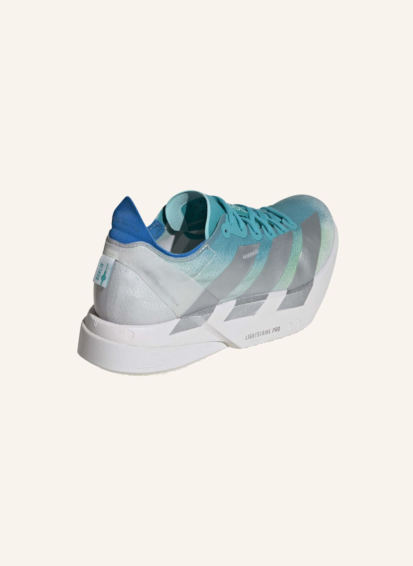 adidas ADIZERO ADIOS PRO 4 SCHUH: GRÜN/ SILBER/ GRAU