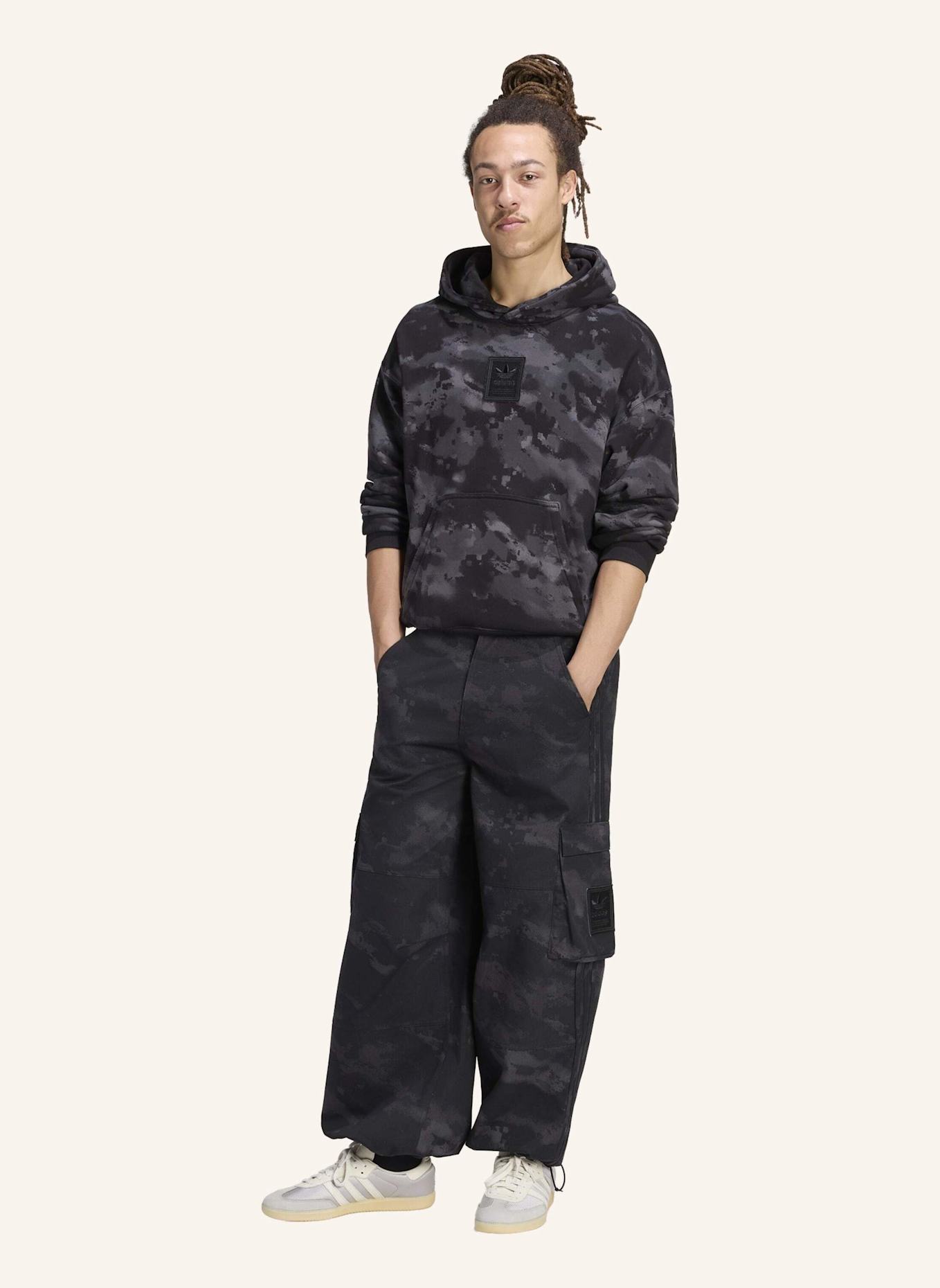 adidas Originals CAMO HOODIE: SCHWARZ