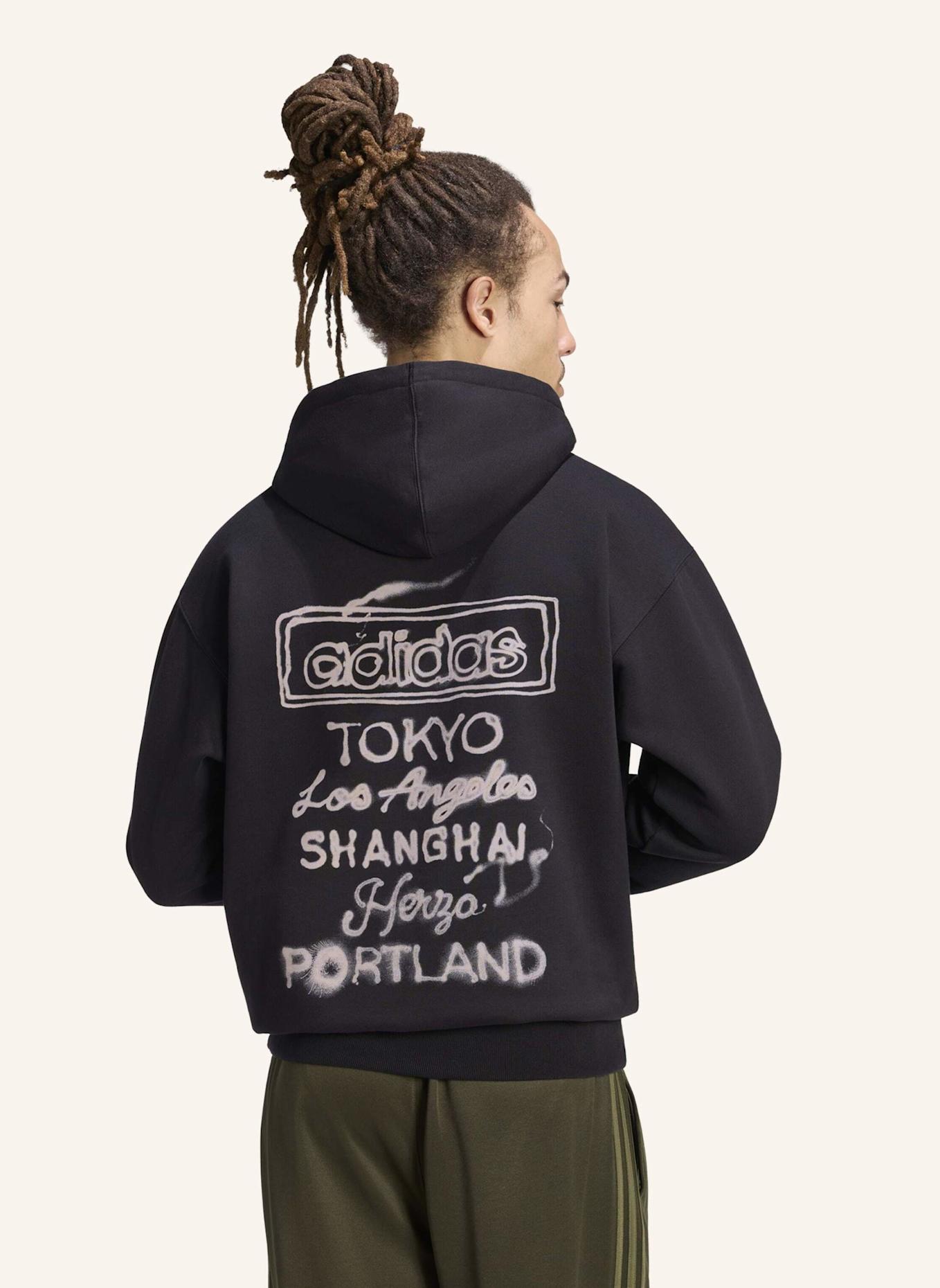 adidas Originals POWDER TONGUE HOODIE: SCHWARZ