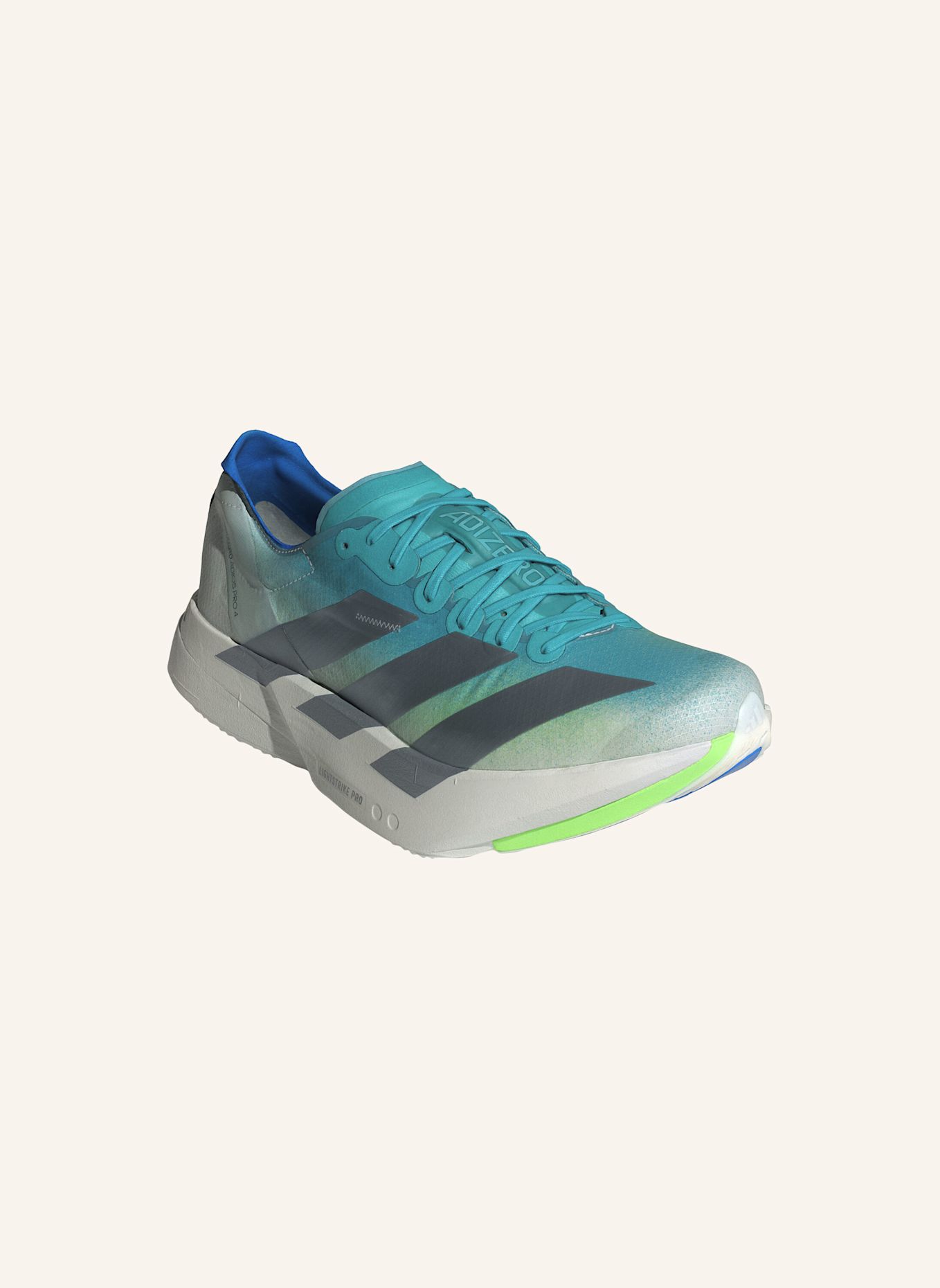 adidas ADIZERO ADIOS PRO 4 SCHUH: GRÜN/ GRAU