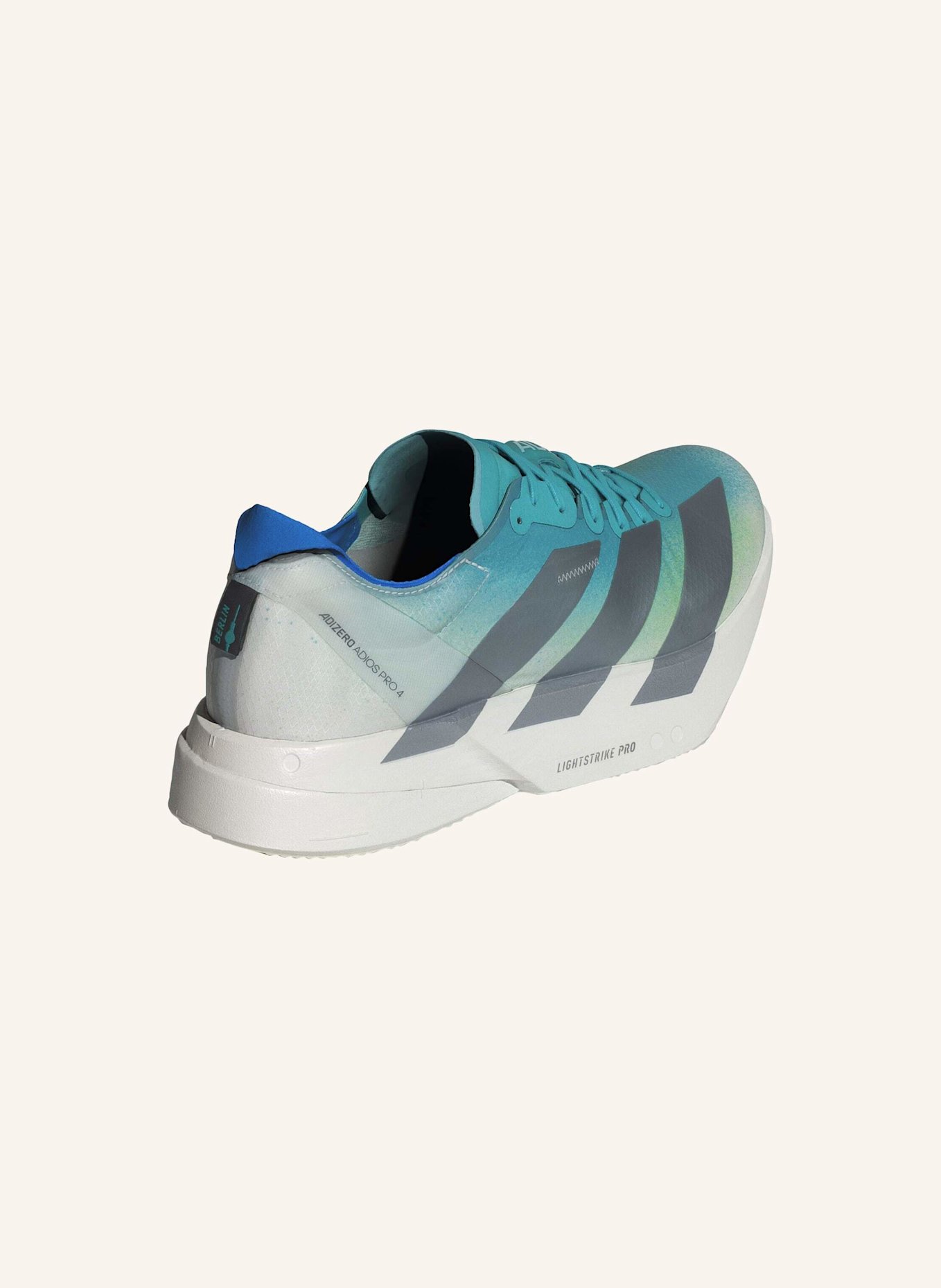 adidas ADIZERO ADIOS PRO 4 SCHUH: GRÜN/ GRAU