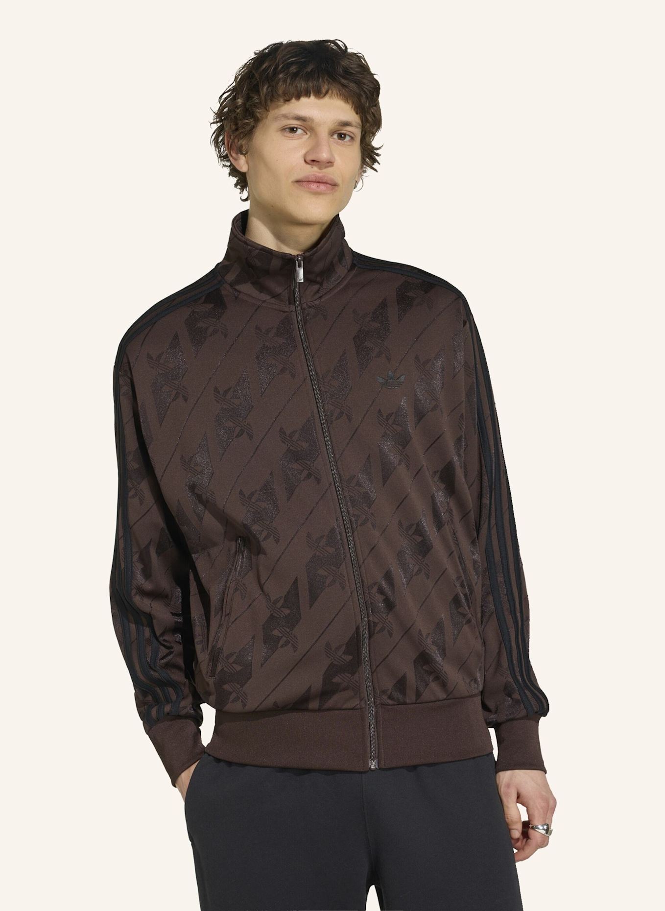 adidas Originals MONOGRAM FIREBIRD TRACK TOP: BRAUN
