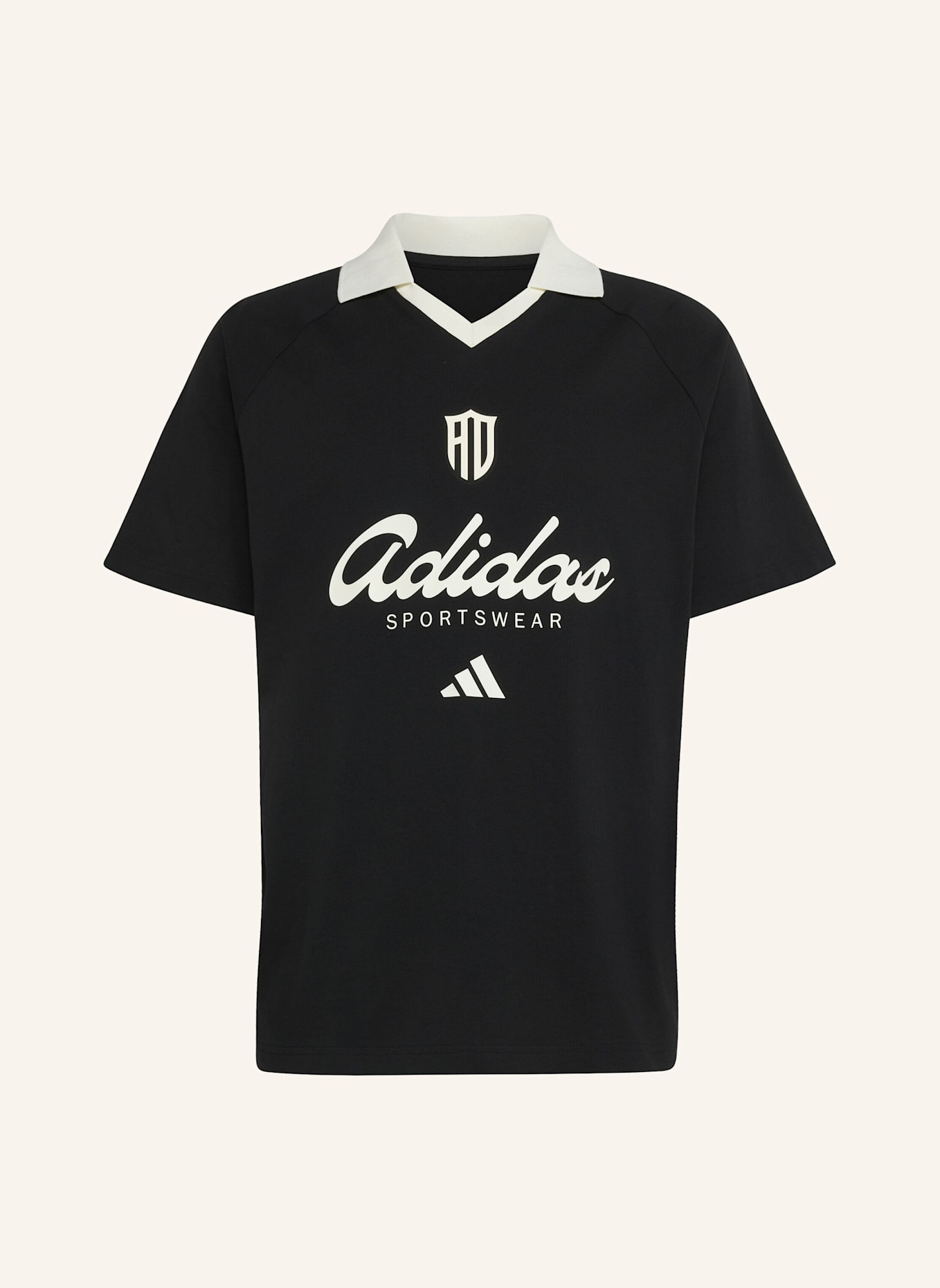 adidas LUX TIRO SCRIPT GRAFIK POLOSHIRT: SCHWARZ/ WEISS
