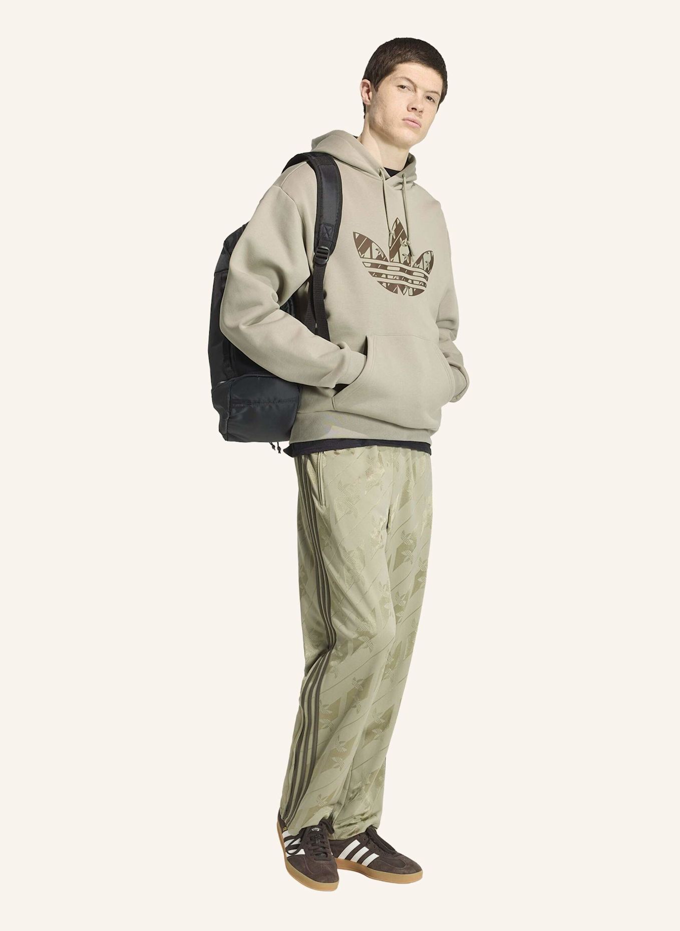 adidas Originals MONO KAPUZENPULLOVER: SILBER