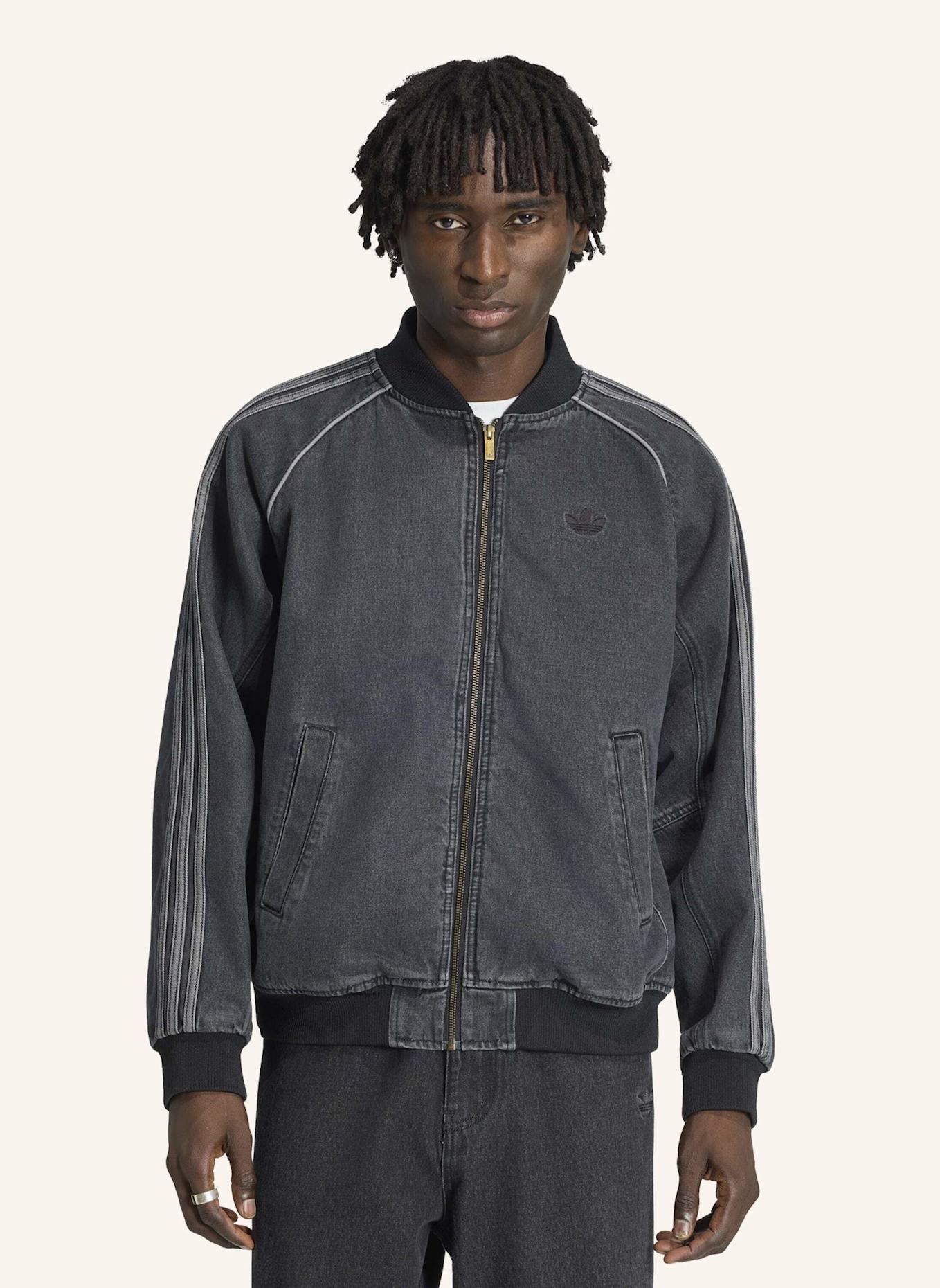adidas Originals SST DENIM TRAININGSJACKE: SCHWARZ