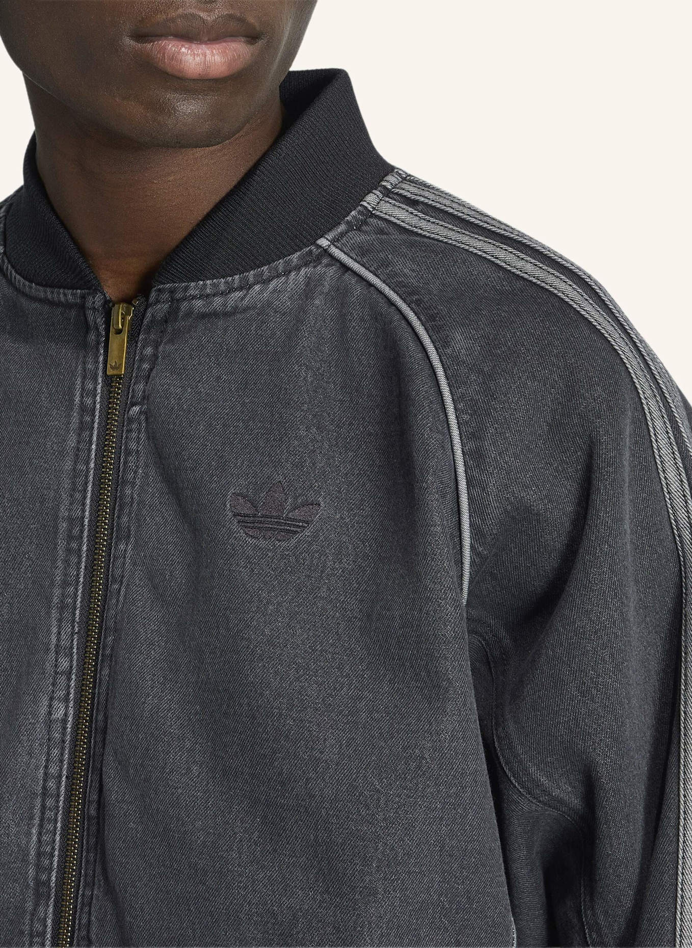 adidas Originals SST DENIM TRAININGSJACKE: SCHWARZ