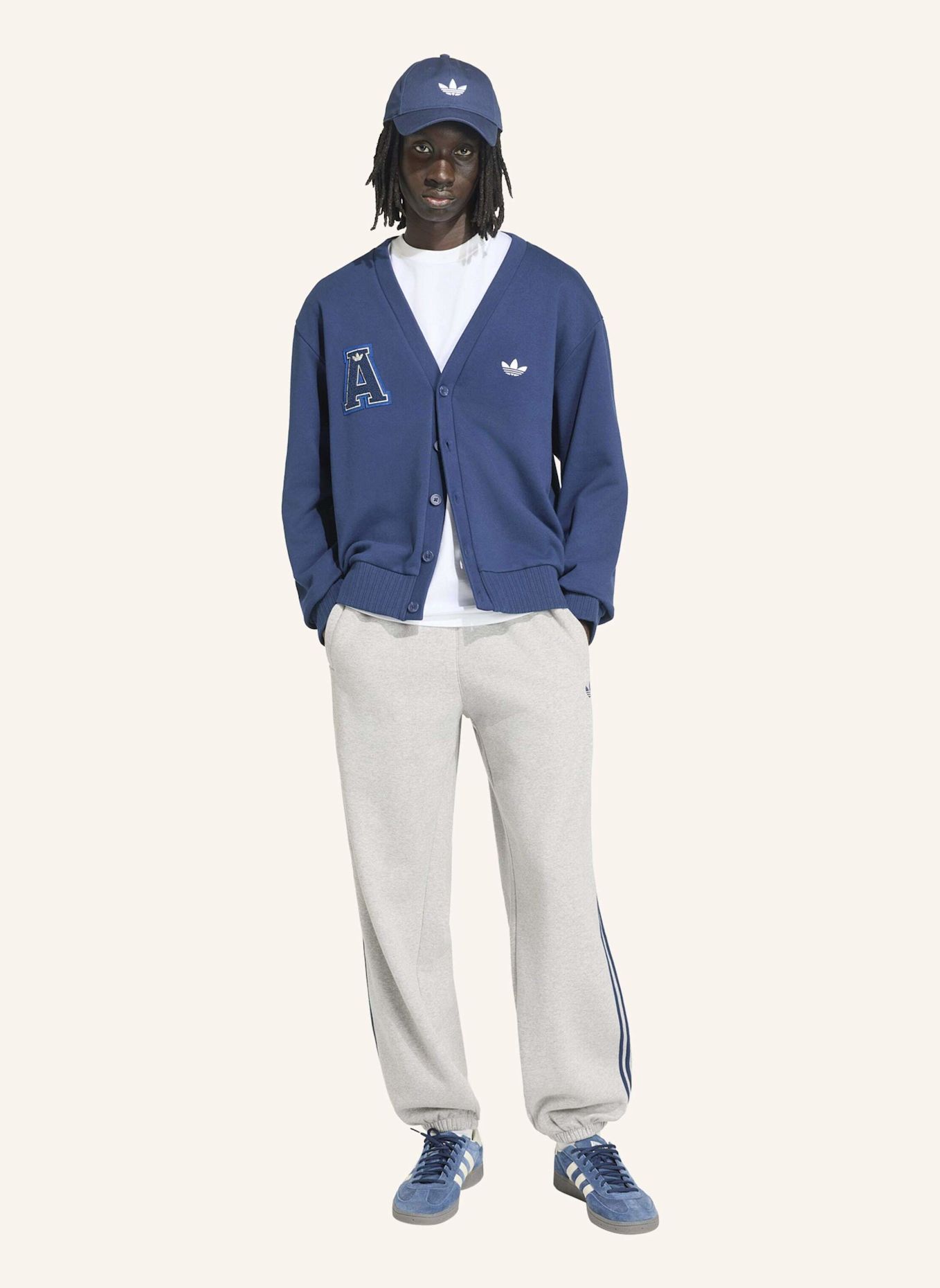 adidas Originals VARSITY CARDIGAN: BLAU