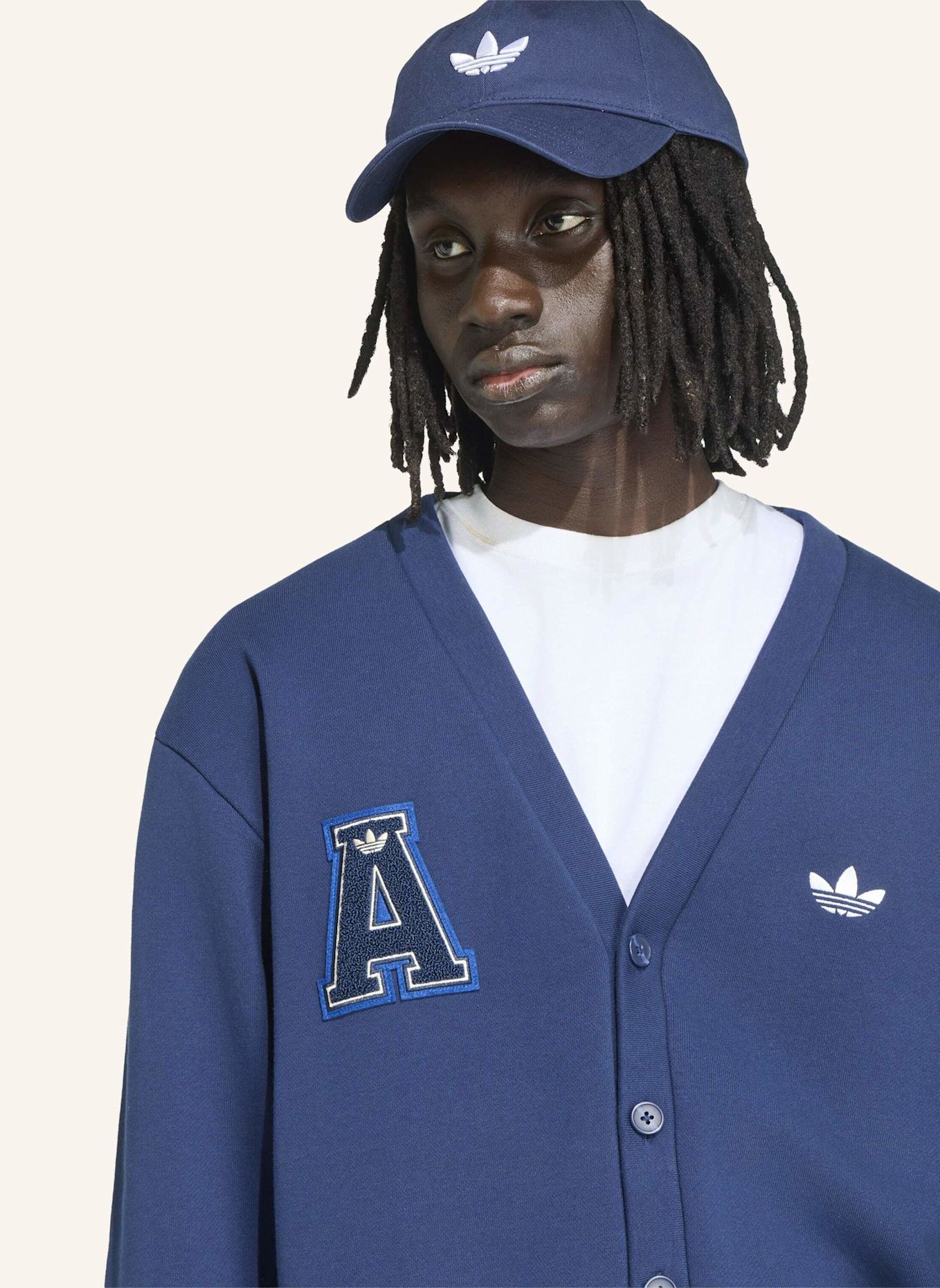 adidas Originals VARSITY CARDIGAN: BLAU