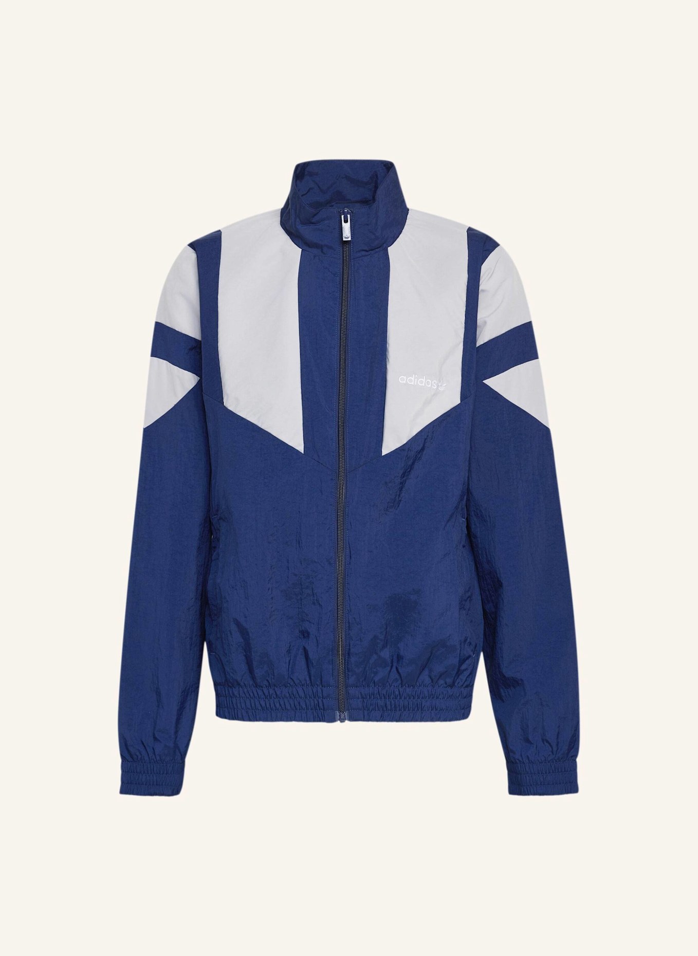 adidas Originals OVERSIZED BLOCKED WOVEN TRACK TOP: BLAU/ GRAU