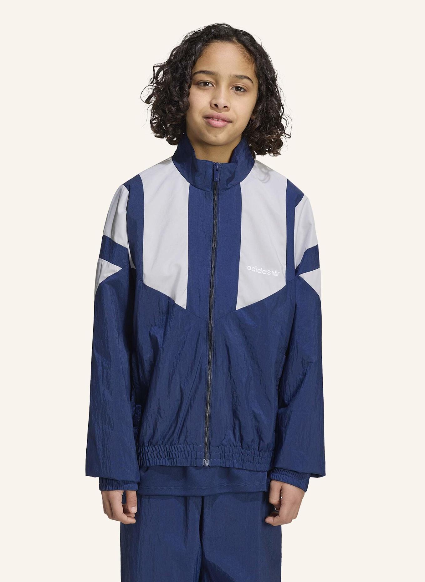 adidas Originals OVERSIZED BLOCKED WOVEN TRACK TOP: BLAU/ GRAU