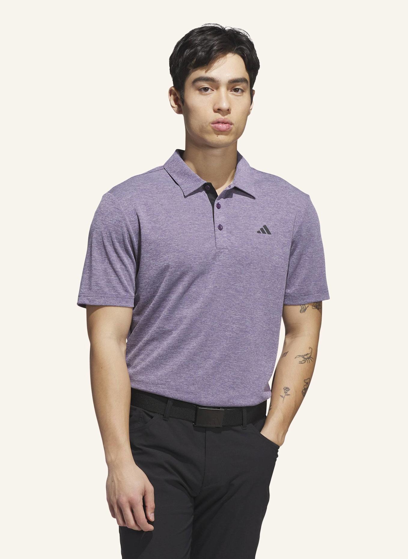adidas DRIVE HEATHER POLOSHIRT: DUNKELLILA