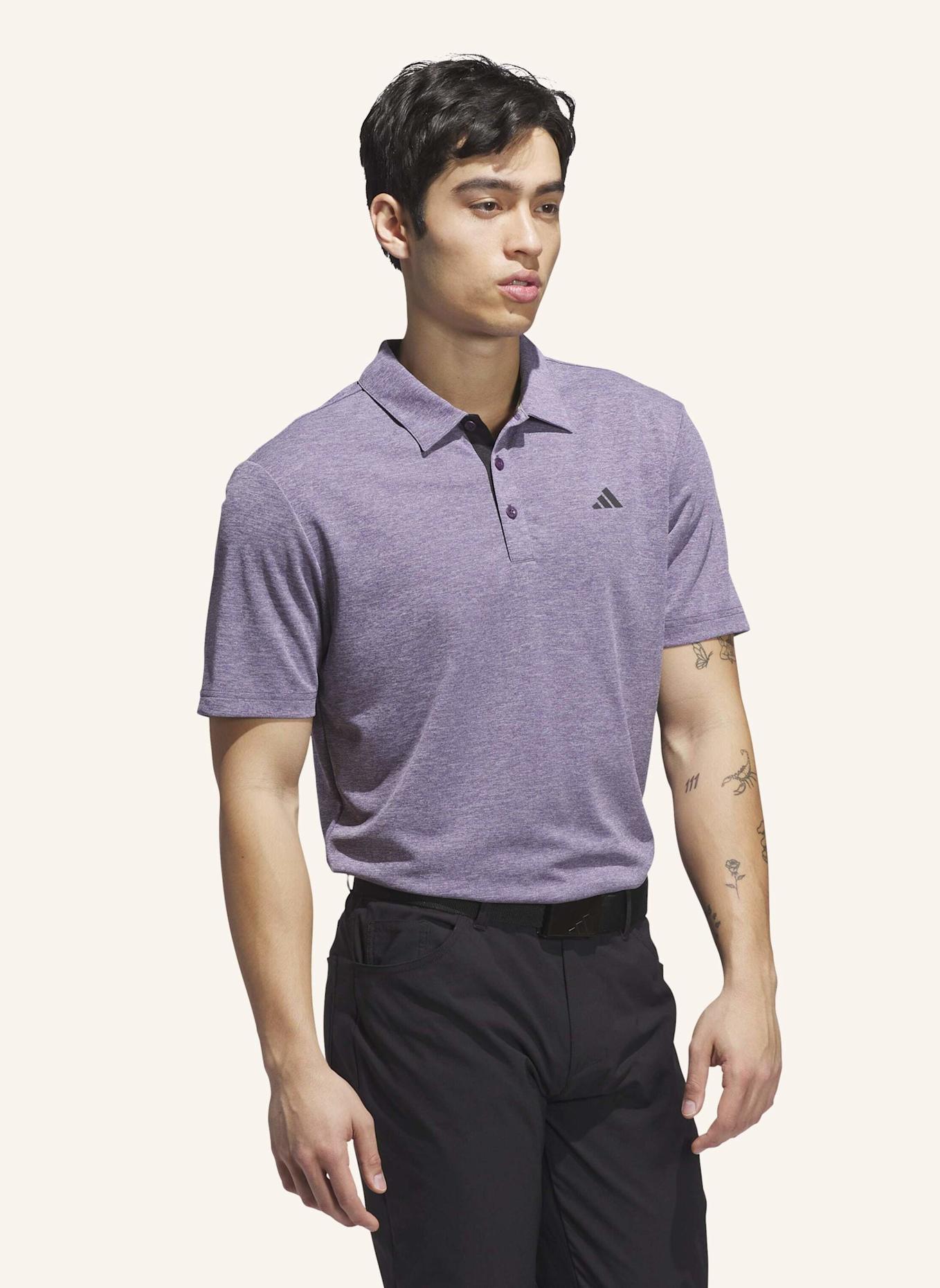 adidas DRIVE HEATHER POLOSHIRT: DUNKELLILA