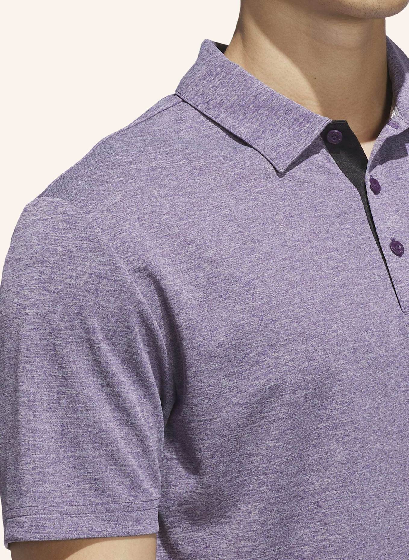 adidas DRIVE HEATHER POLOSHIRT: DUNKELLILA