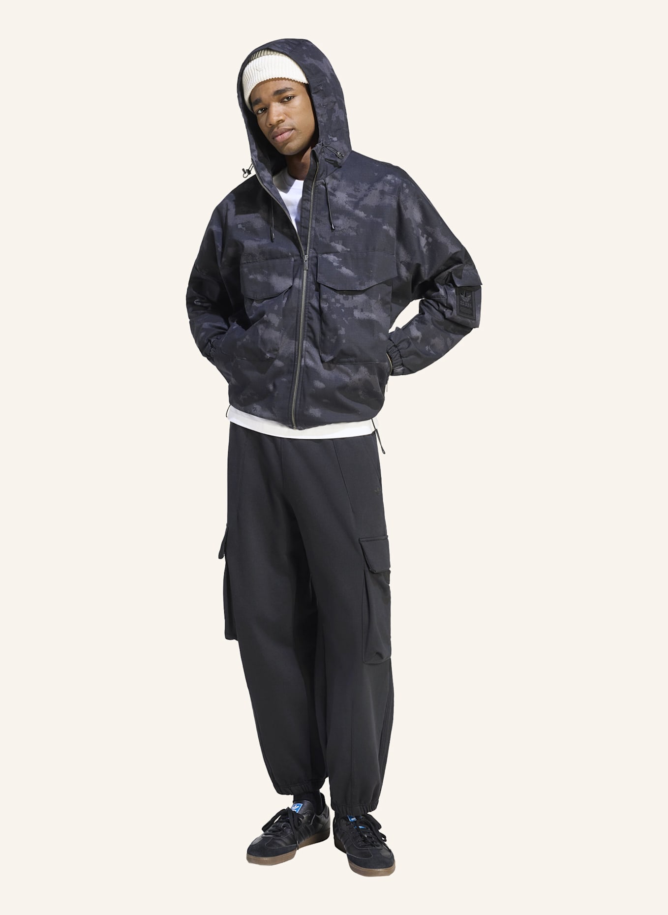 adidas Originals CAMO JACKE: SCHWARZ
