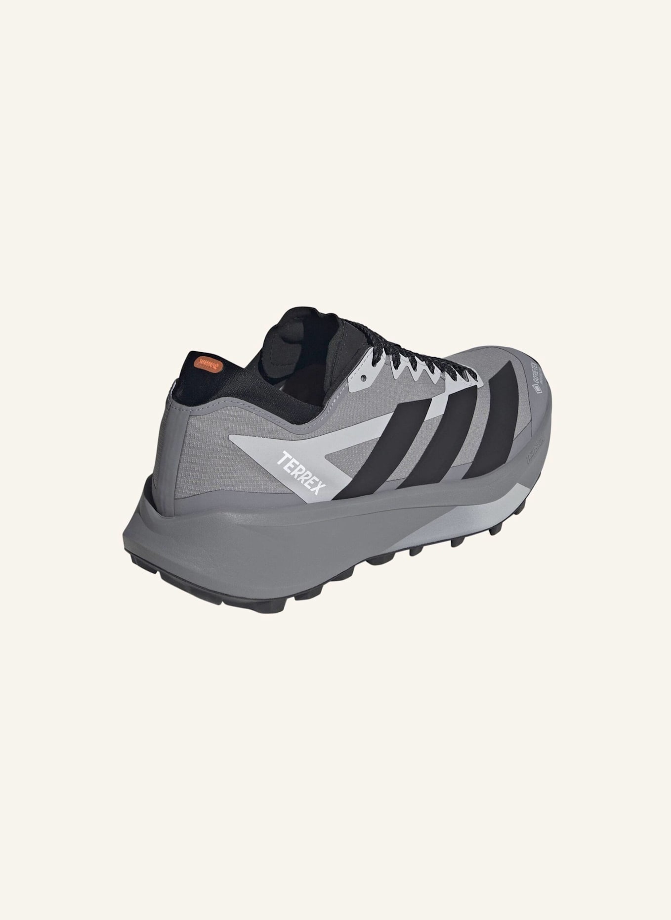 adidas TERREX TERREX AGRAVIC GTX 2 TRAILRUNNING-SCHUH: GRAU/ SCHWARZ/ ORANGE