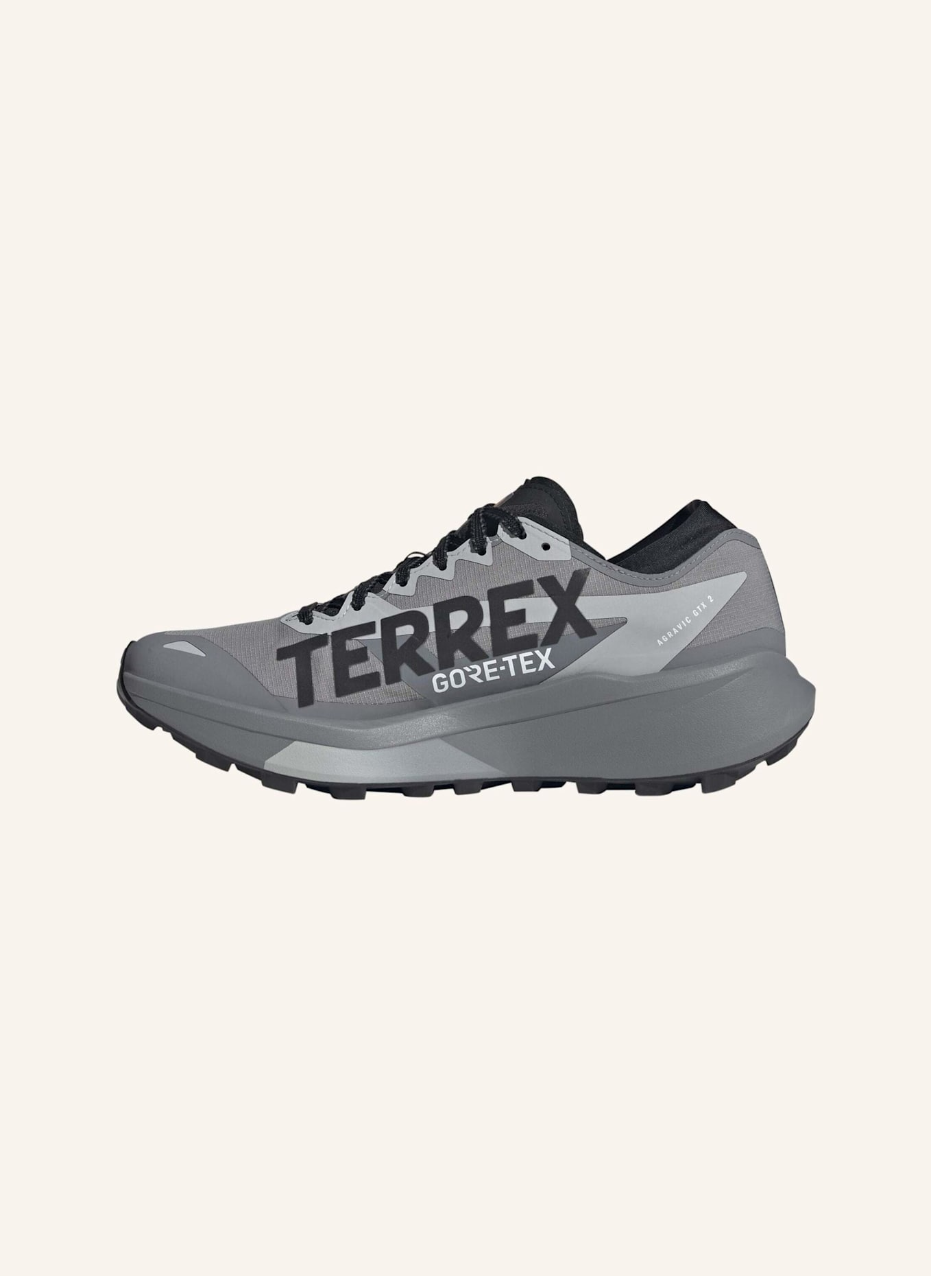 adidas TERREX TERREX AGRAVIC GTX 2 TRAILRUNNING-SCHUH: GRAU/ SCHWARZ/ ORANGE