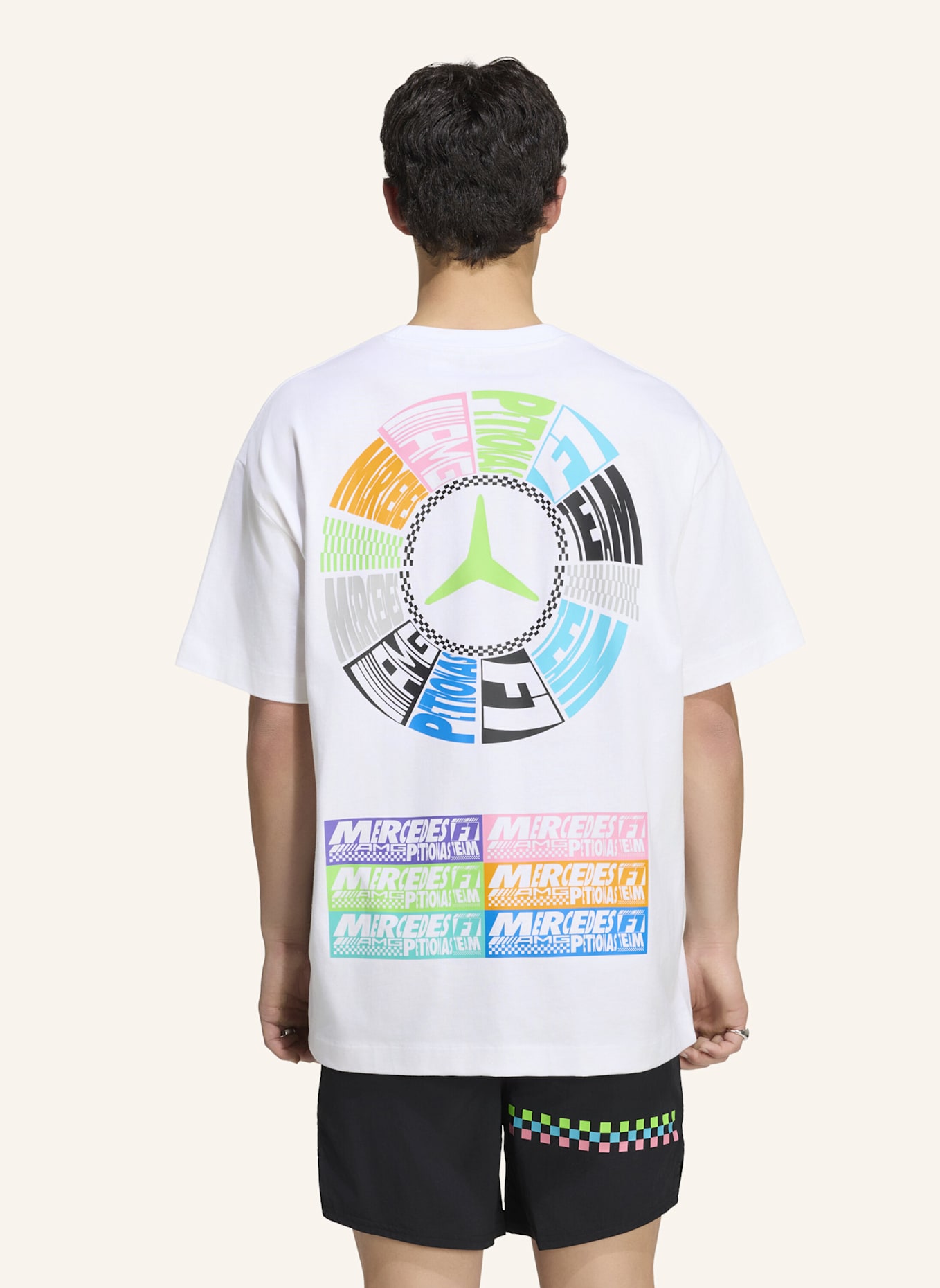 adidas MERCEDES – AMG PETRONAS FORMULA 1 TEAM LIGHTS ON T-SHIRT: WEISS