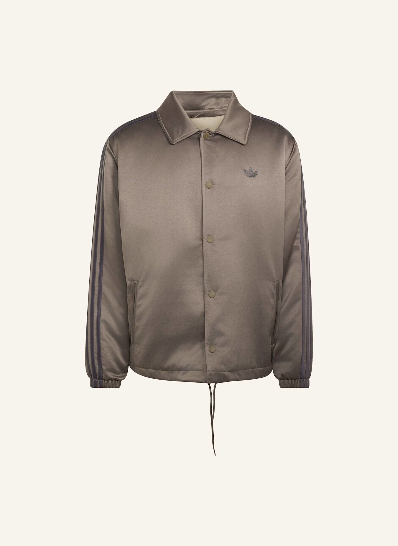adidas Originals 3-STREIFEN PUFFER JACKE, SATIN: BRAUN