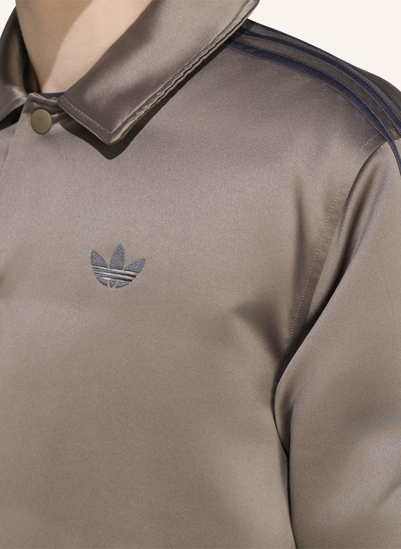 adidas Originals 3-STREIFEN PUFFER JACKE, SATIN: BRAUN