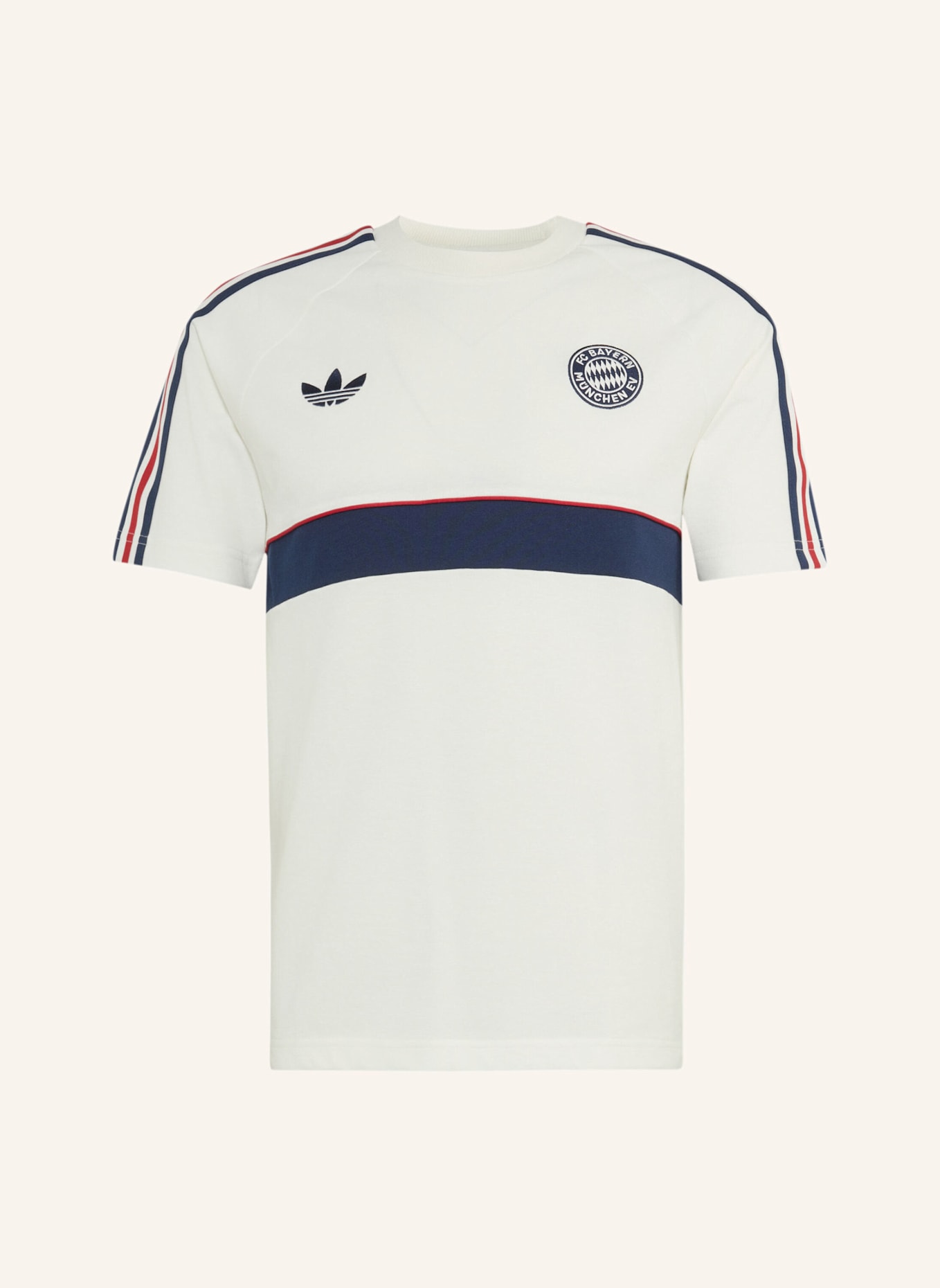 adidas FC BAYERN MÜNCHEN OG T-SHIRT: WEISS/ BLAU