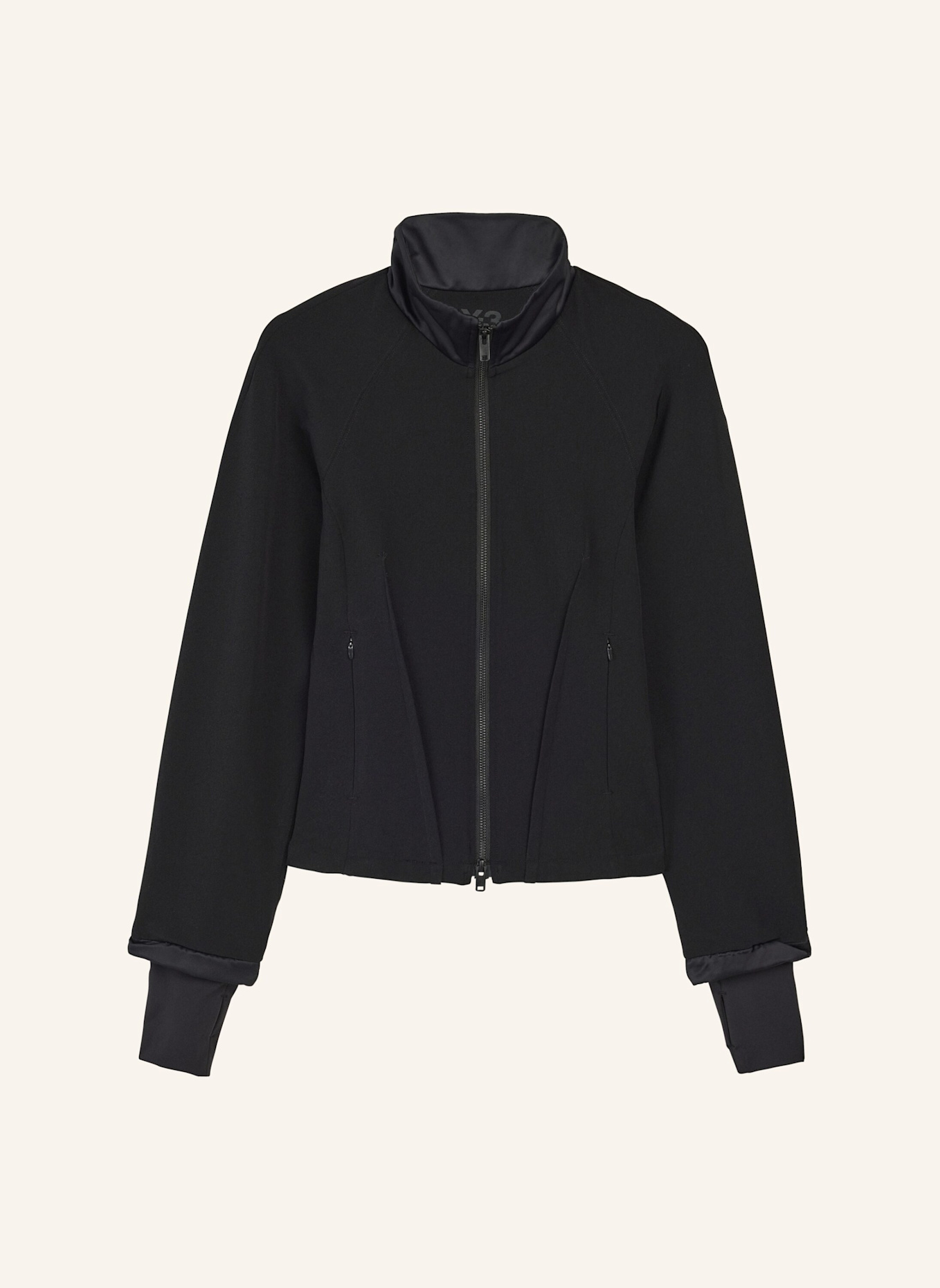 Y-3 Y-3 FITTED TRACK TOP: SCHWARZ