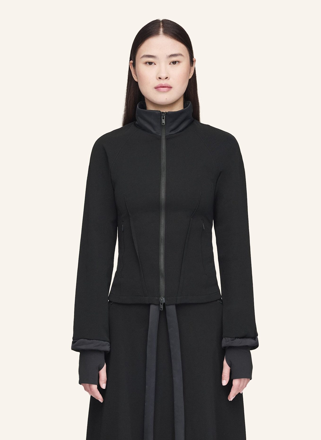 Y-3 Y-3 FITTED TRACK TOP: SCHWARZ