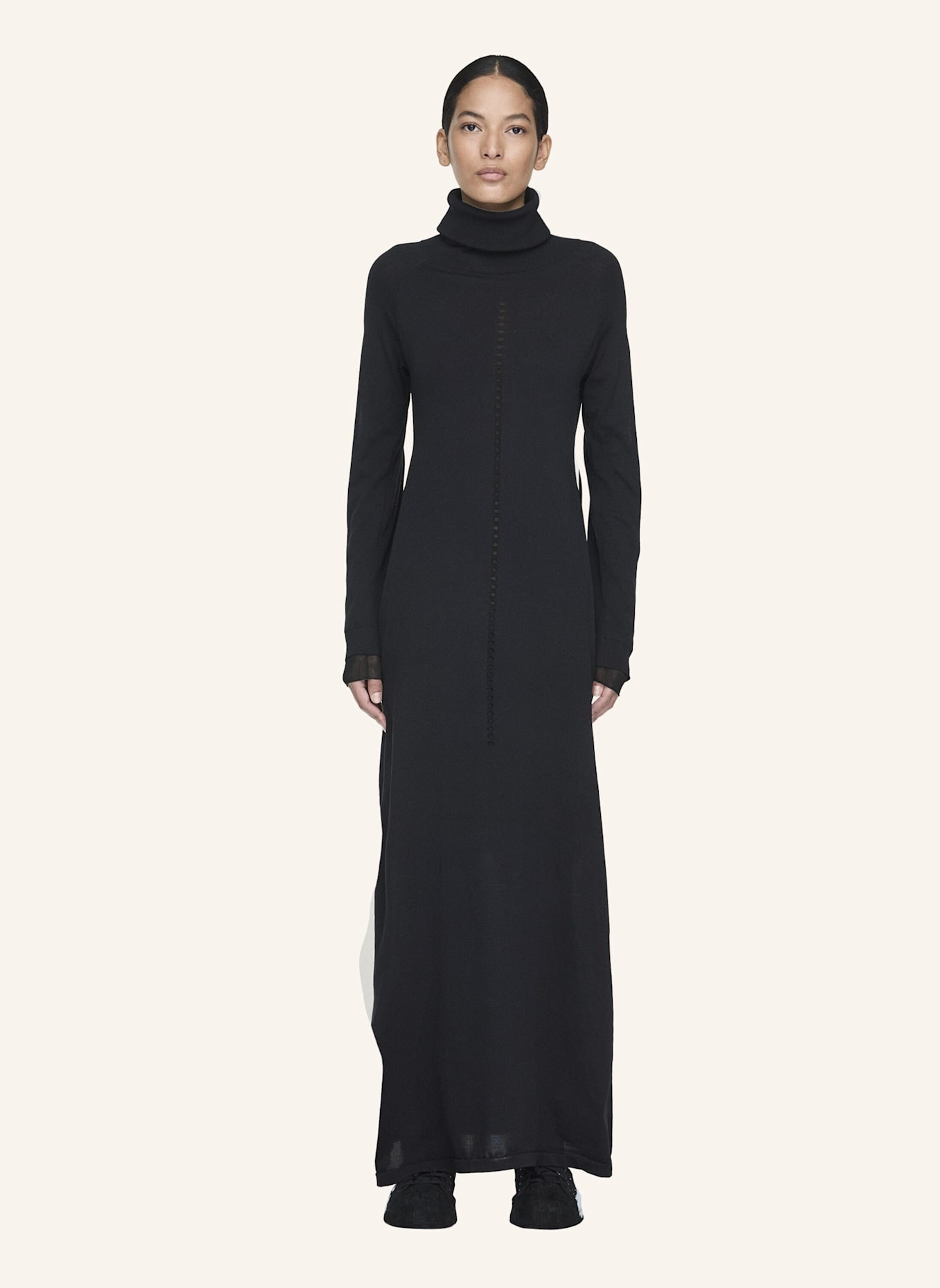Y-3 Y-3 HOODED KNIT DRESS: SCHWARZ