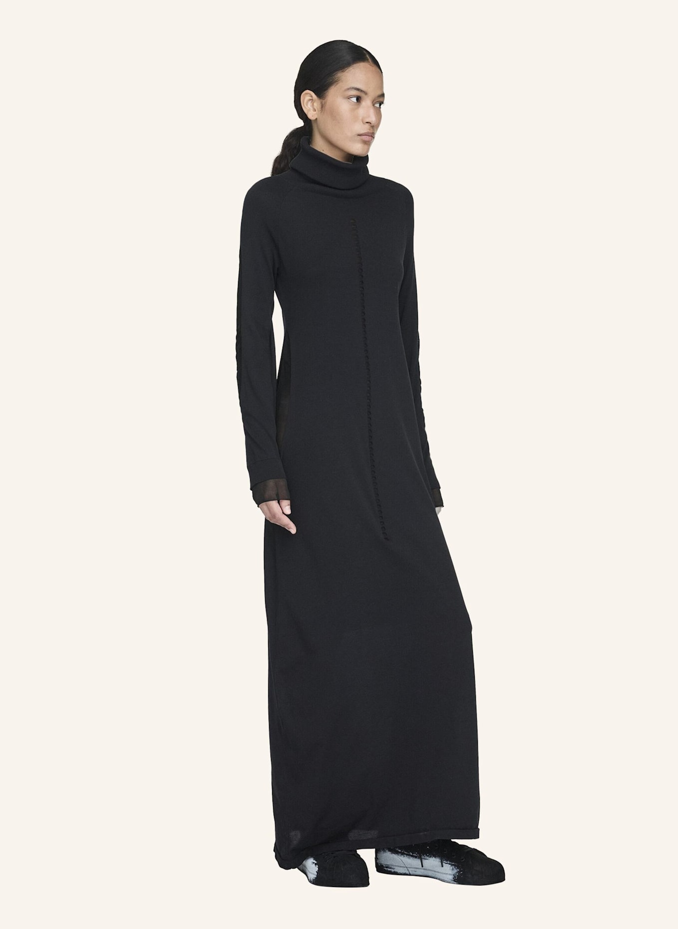 Y-3 Y-3 HOODED KNIT DRESS: SCHWARZ