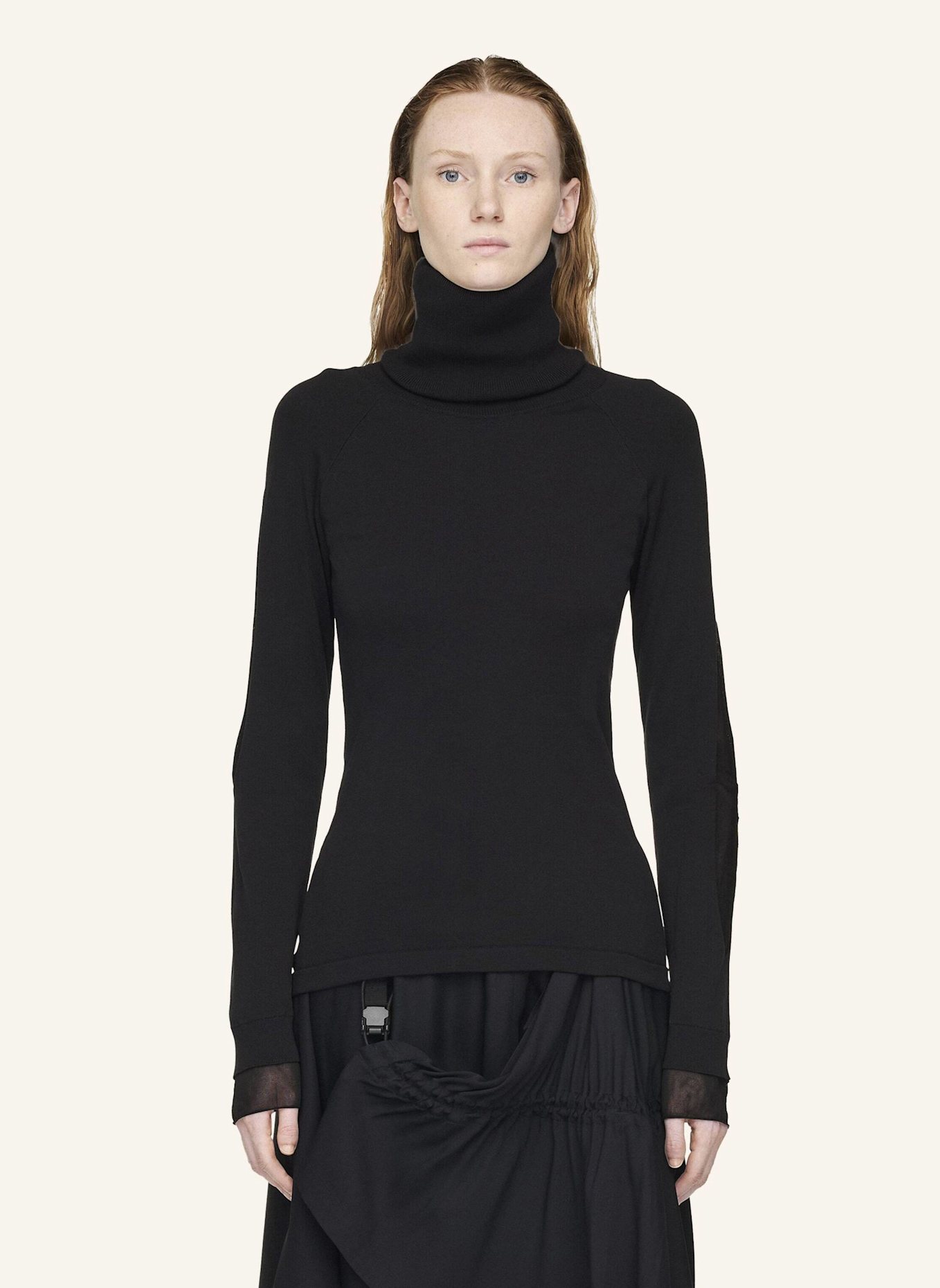 Y-3 Y-3 HOODED KNIT TOP: SCHWARZ