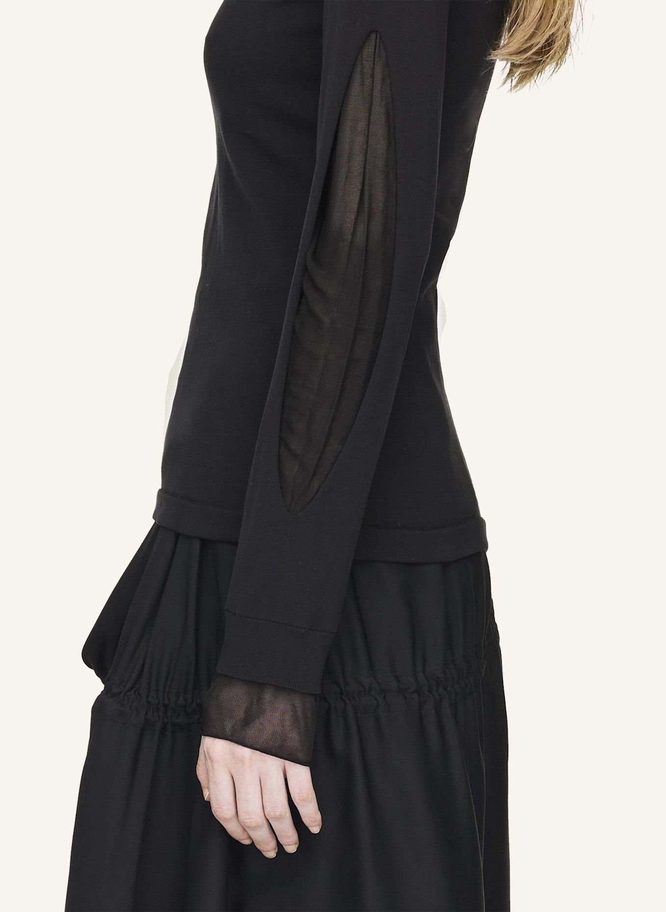 Y-3 Y-3 HOODED KNIT TOP: SCHWARZ