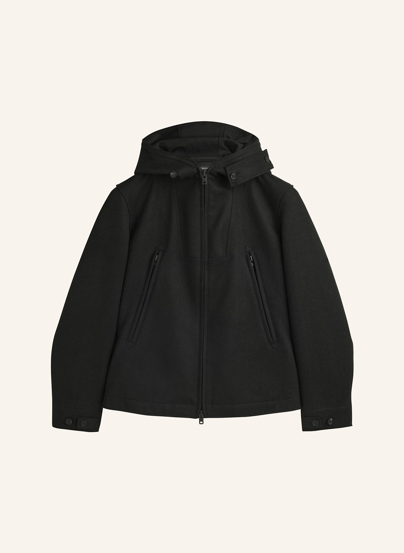 Y-3 Y-3 BONDED MELTON JACKET: SCHWARZ