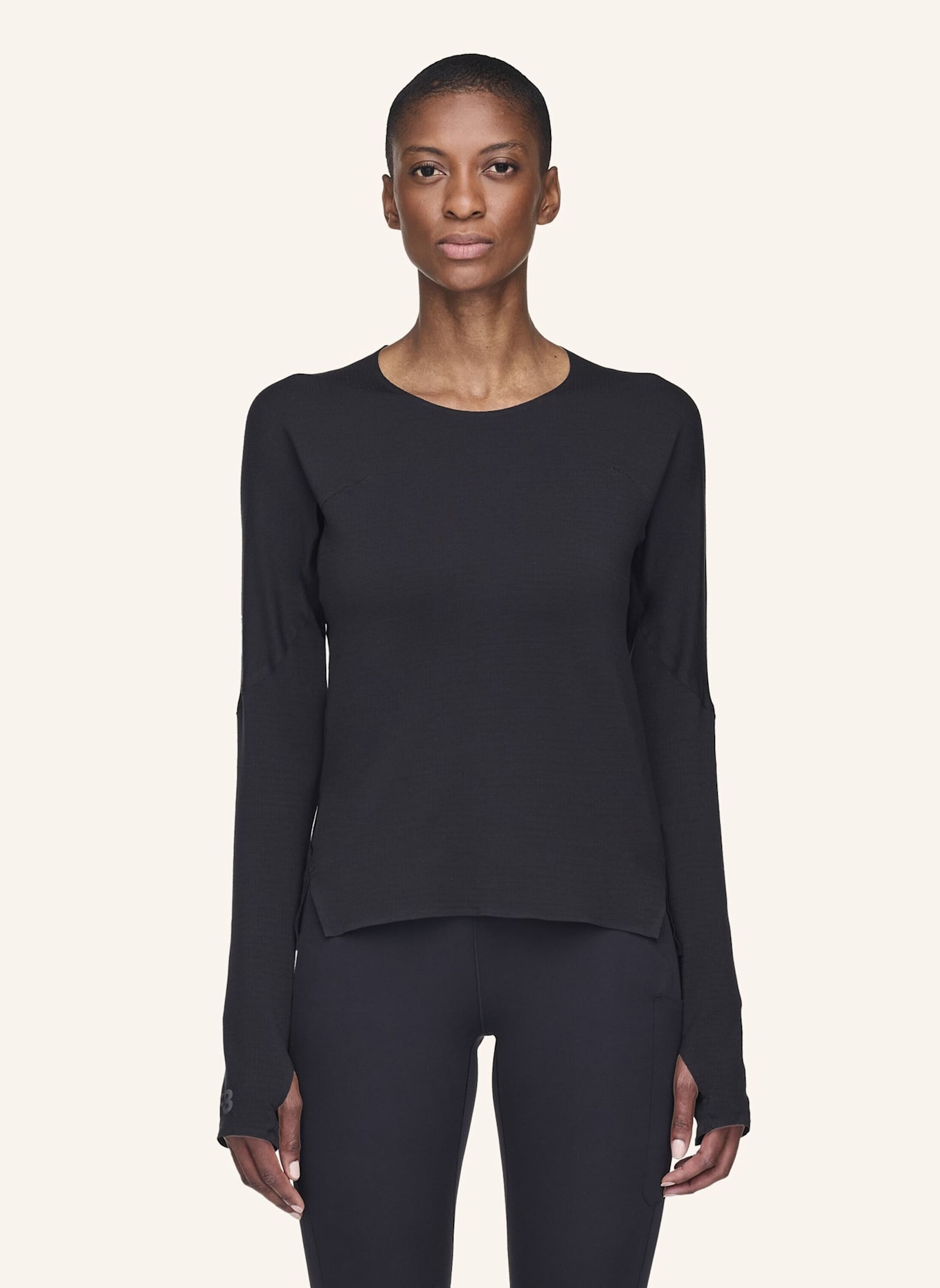 Y-3 Y-3 RUNNING LONG SLEEVE TEE: SCHWARZ