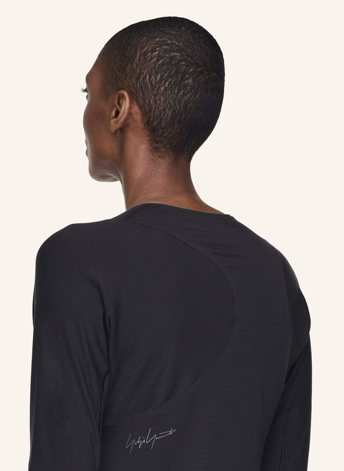 Y-3 Y-3 RUNNING LONG SLEEVE TEE: SCHWARZ