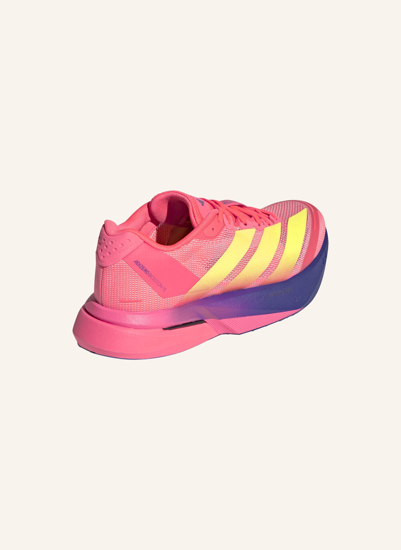 adidas ADIZERO BOSTON 13 RUNNING SCHUH: NEONORANGE/ HELLGELB/ DUNKELBLAU