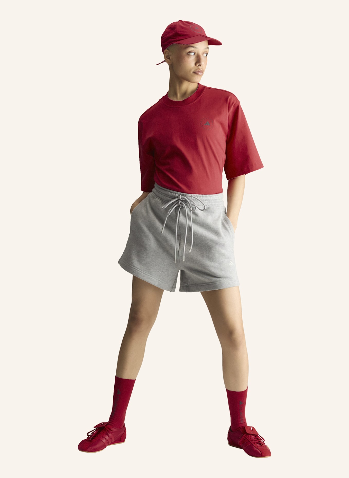 adidas by Stella McCartney Sweatshorts ADIDAS BY STELLA MCCARTNEY: WEISS