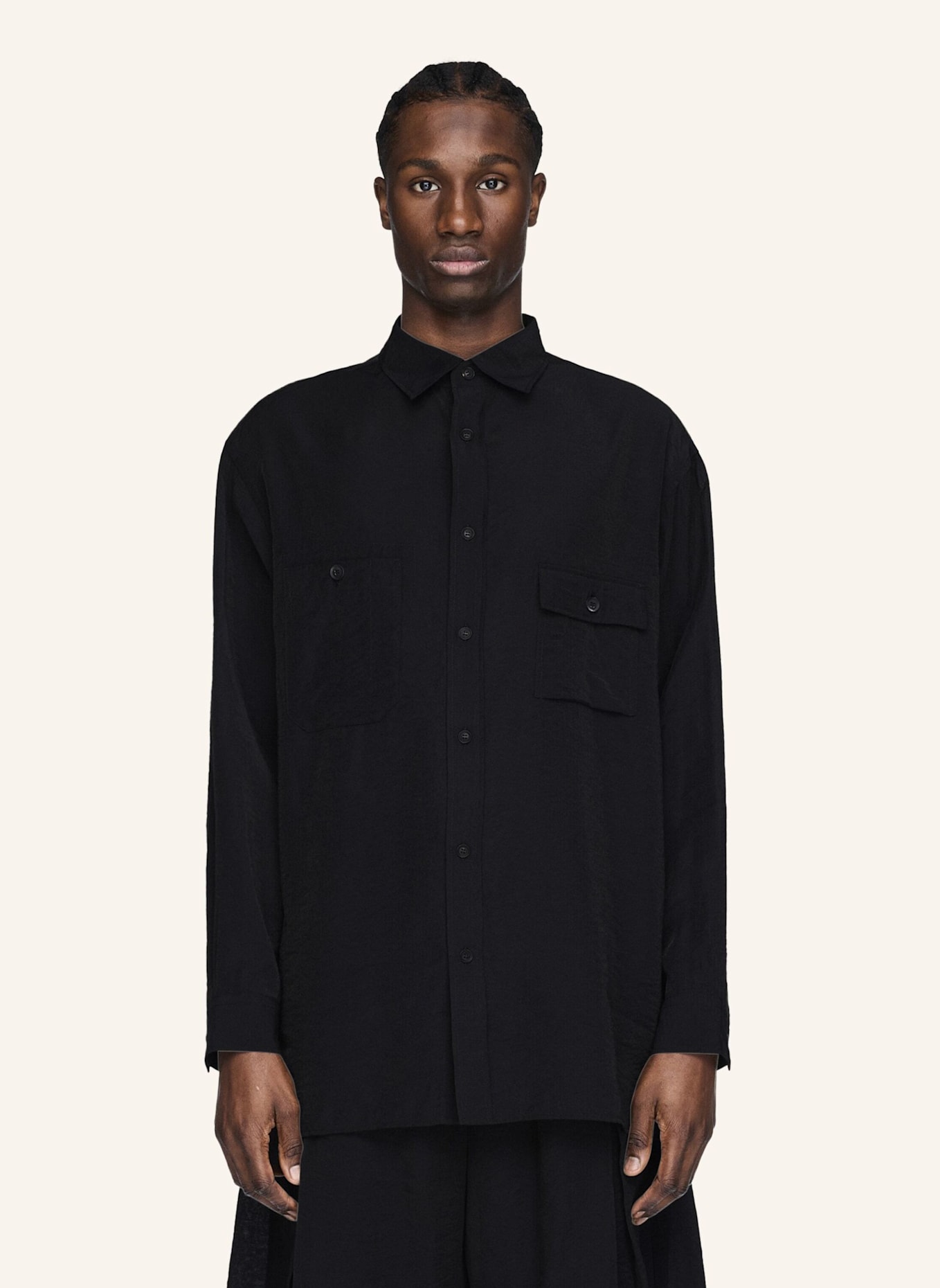 Y-3 Y-3 LANGÄRMELIGES HEMD: SCHWARZ