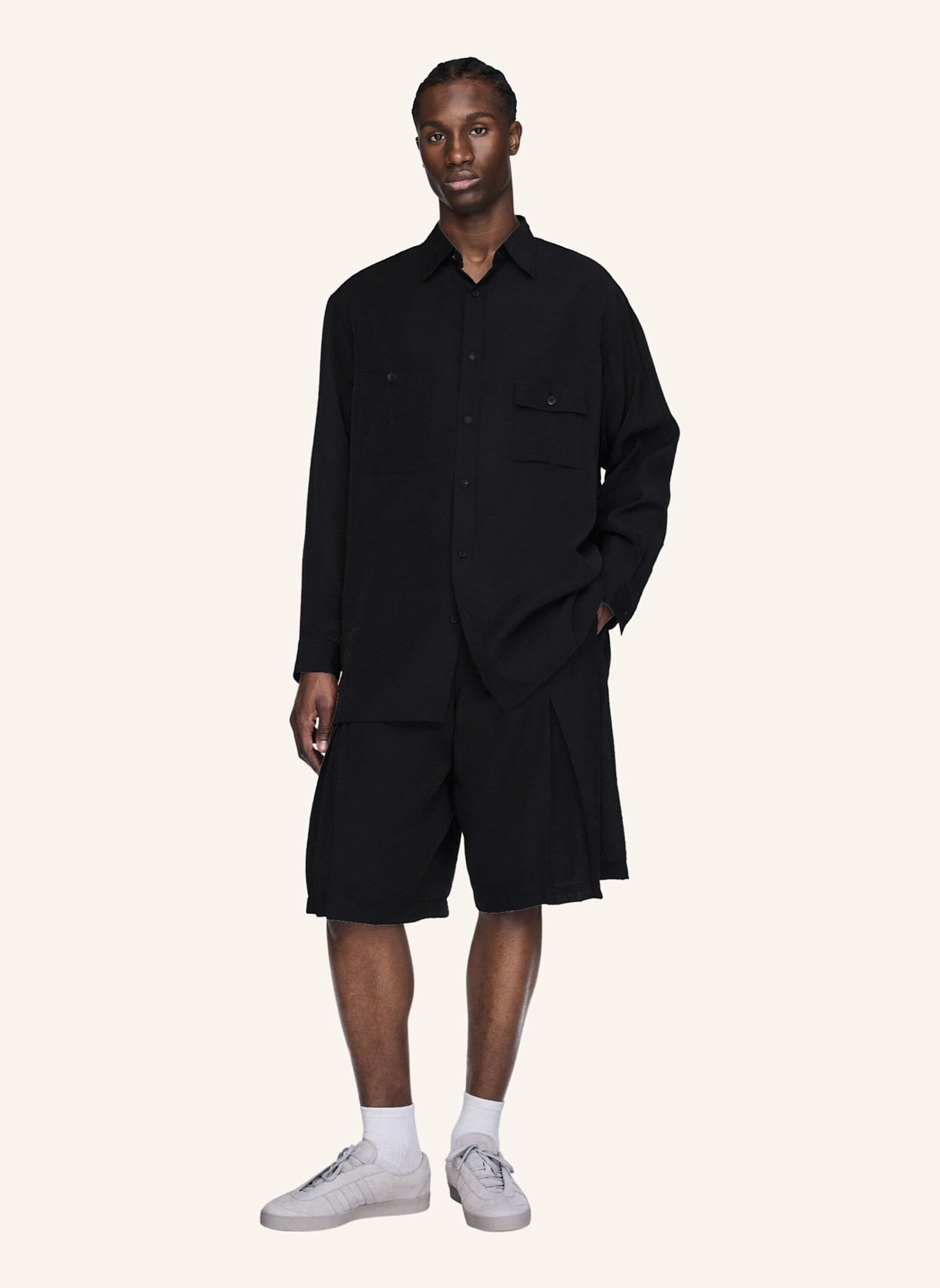 Y-3 Y-3 LANGÄRMELIGES HEMD: SCHWARZ