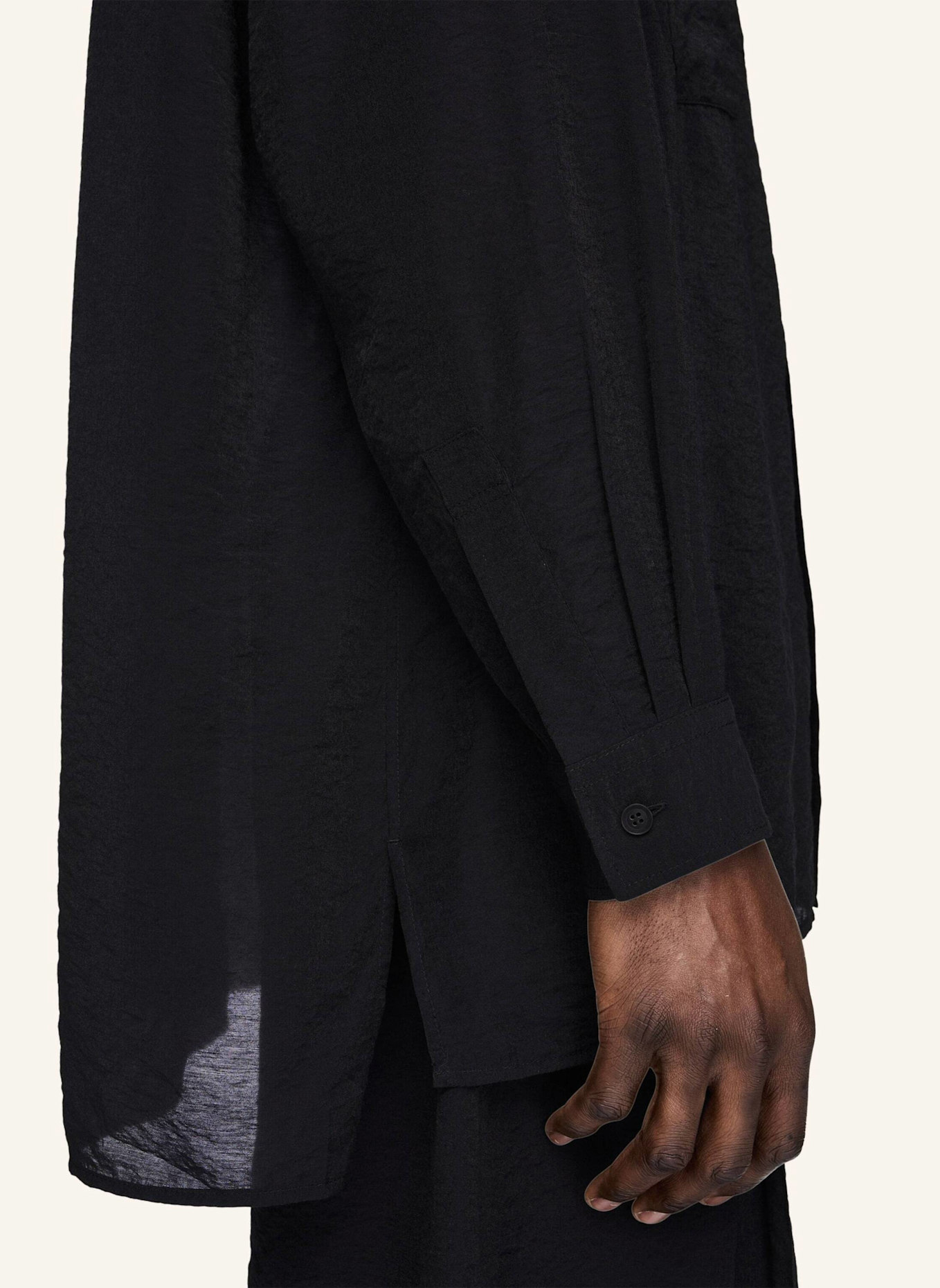 Y-3 Y-3 LANGÄRMELIGES HEMD: SCHWARZ