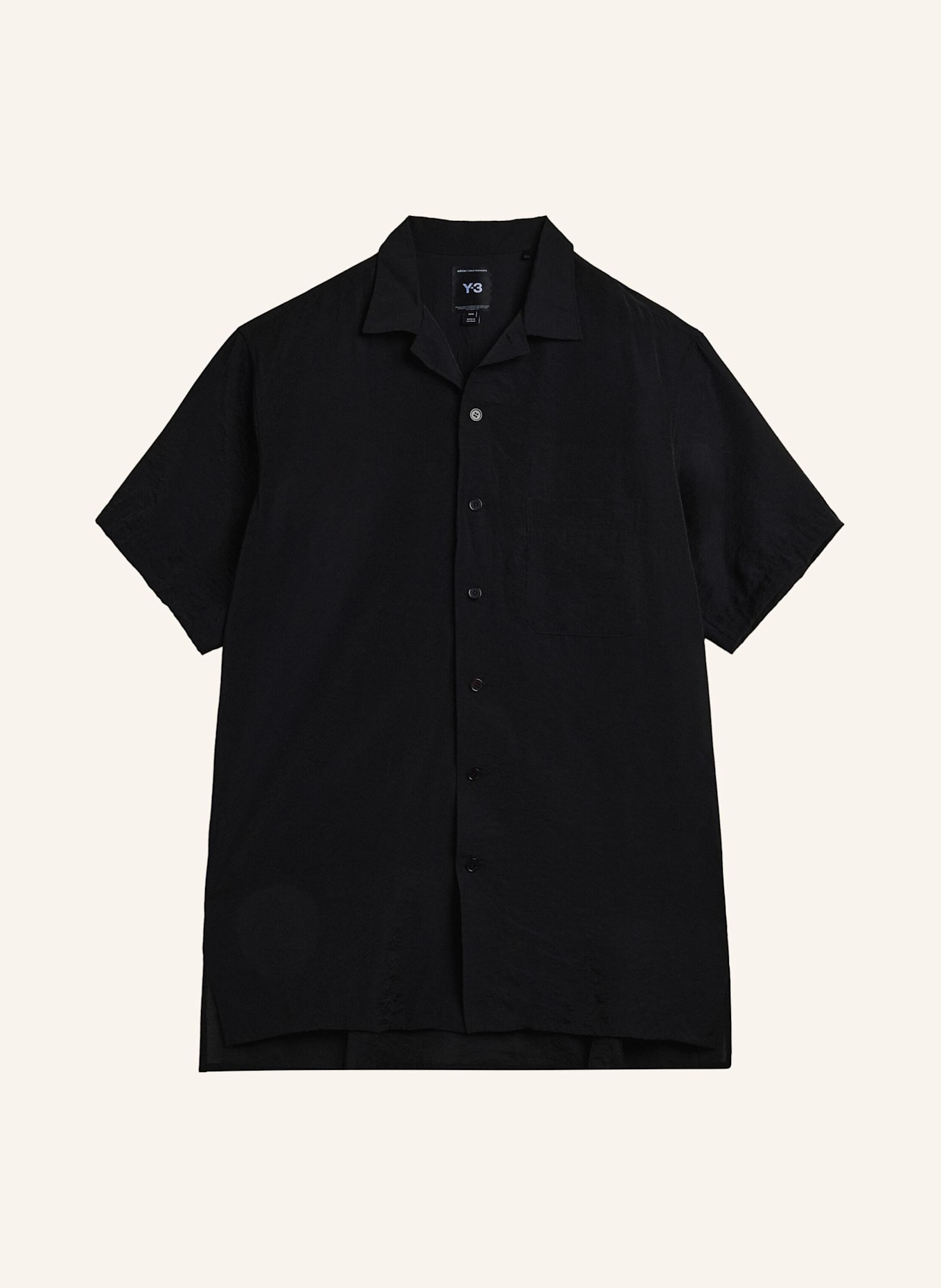 Y-3 Y-3 SHORT SLEEVE LANGES HEMD: SCHWARZ