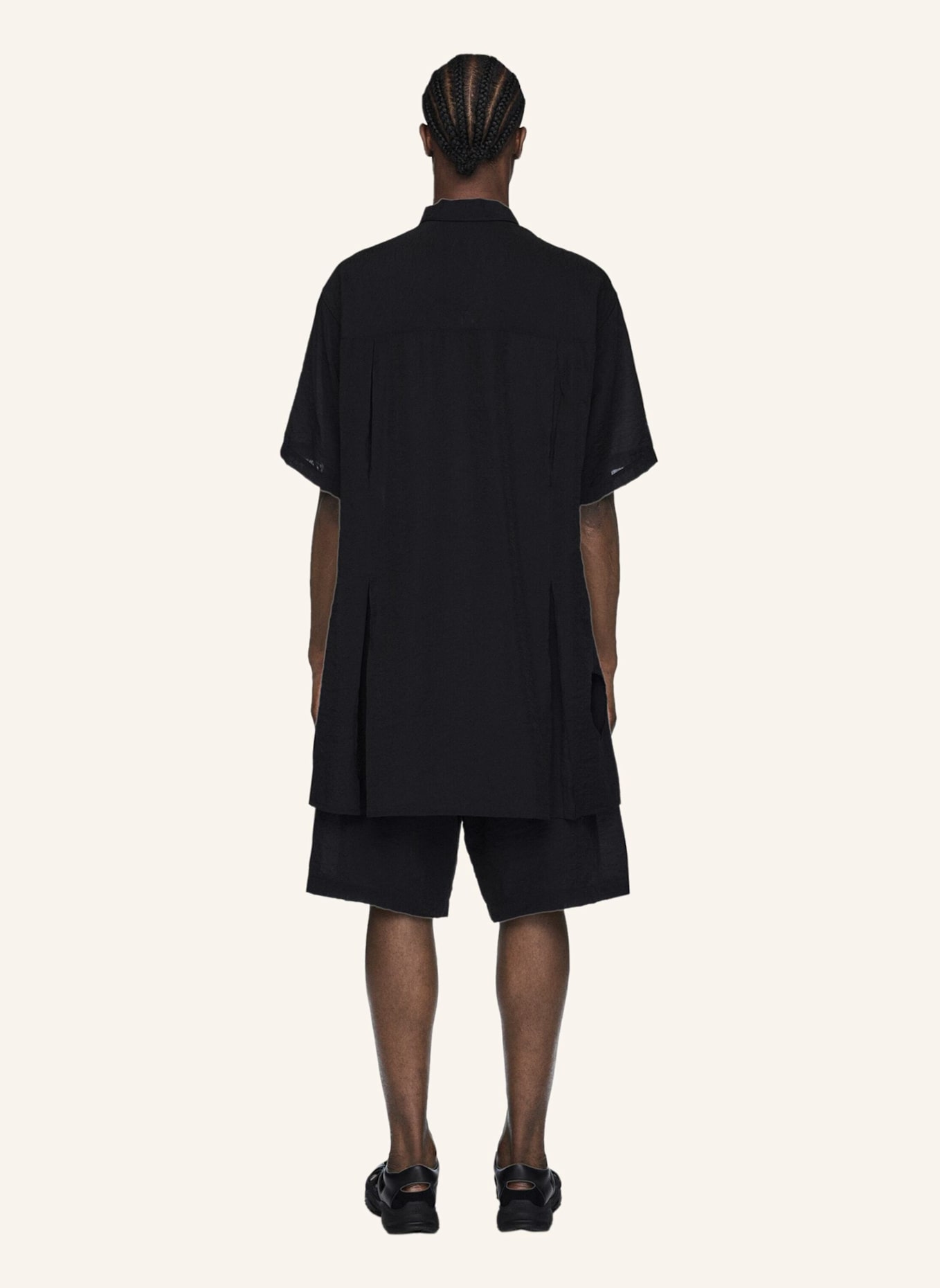 Y-3 Y-3 SHORT SLEEVE LANGES HEMD: SCHWARZ