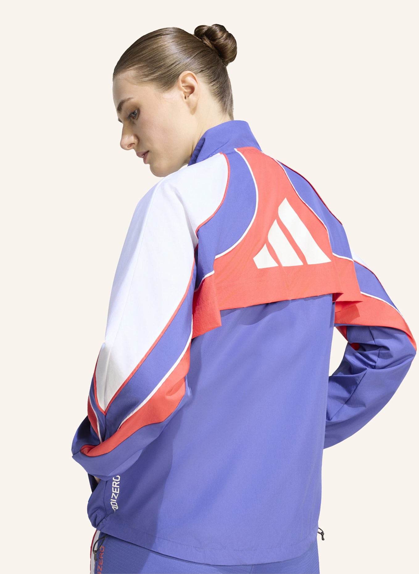adidas ADIZERO ARCHIVE LAUFJACKE: ROT/ WEISS