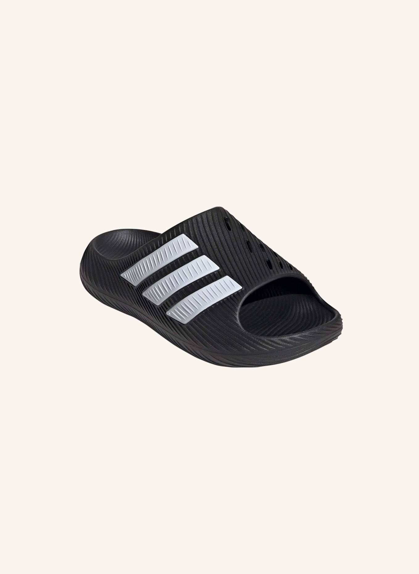 adidas PURECHILL SLIDES: SCHWARZ/ WEISS